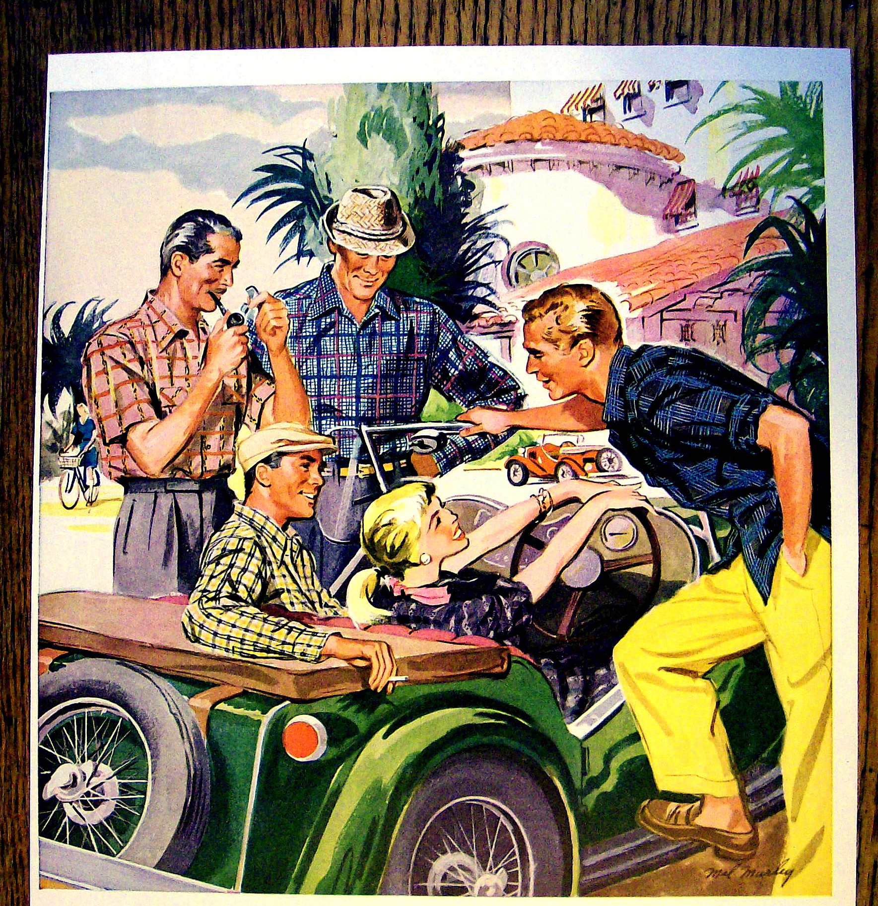 1954 Mission Valley Fabrics With Men In Shirtings