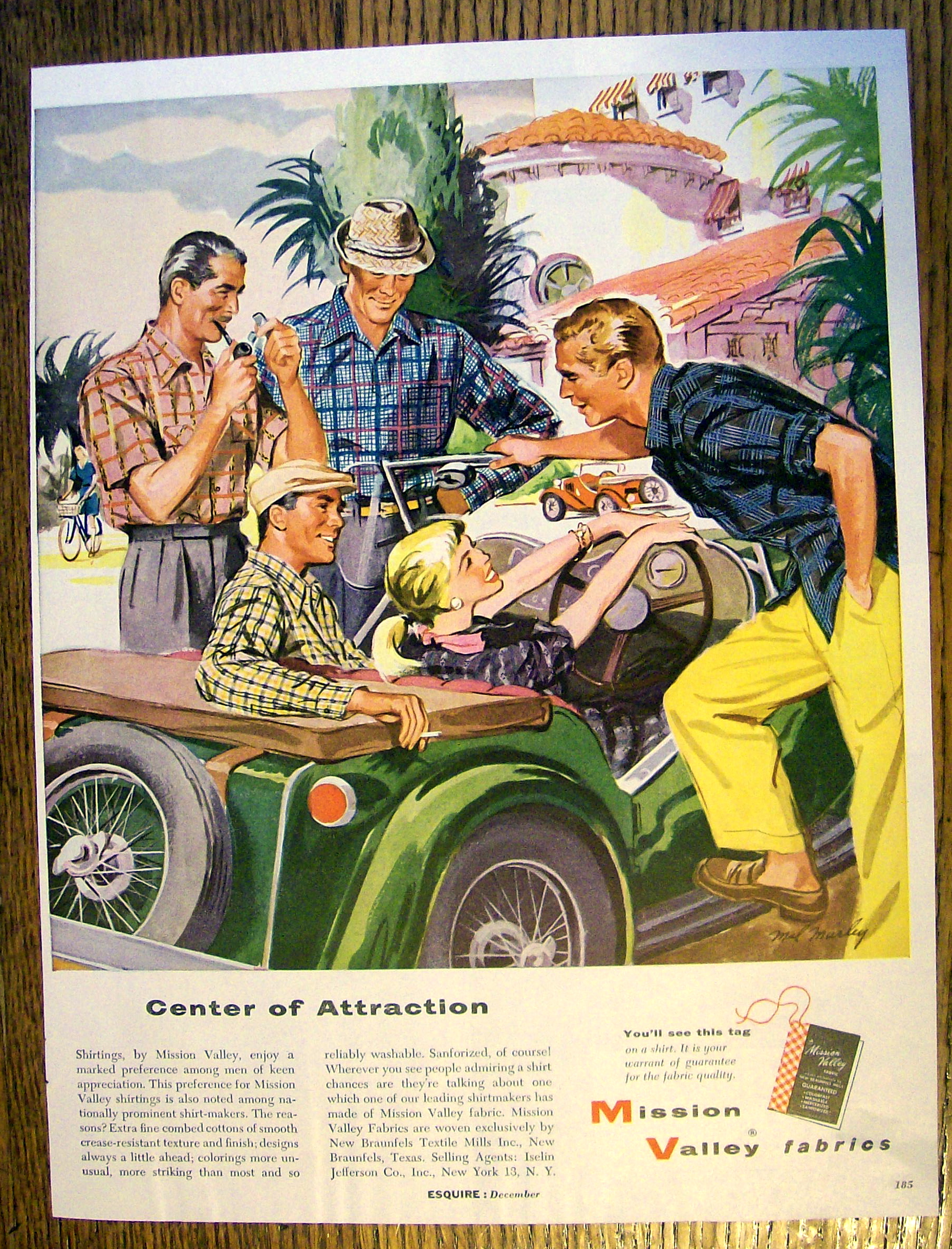 1954 Mission Valley Fabrics With Men In Shirtings