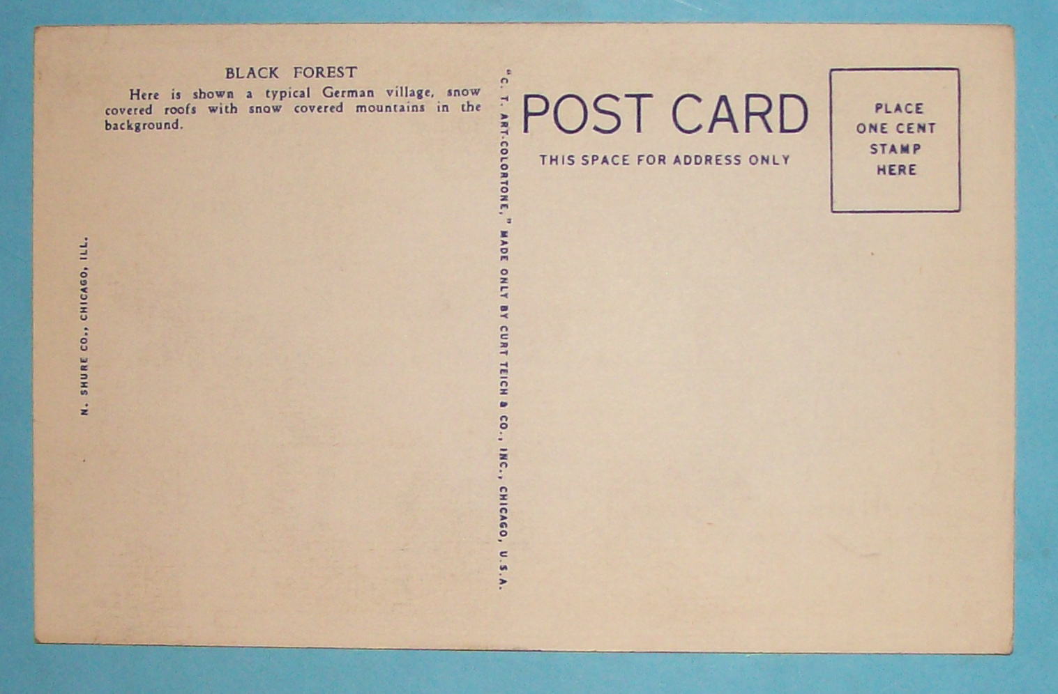 Black Forest Postcard (Century Of Progress)