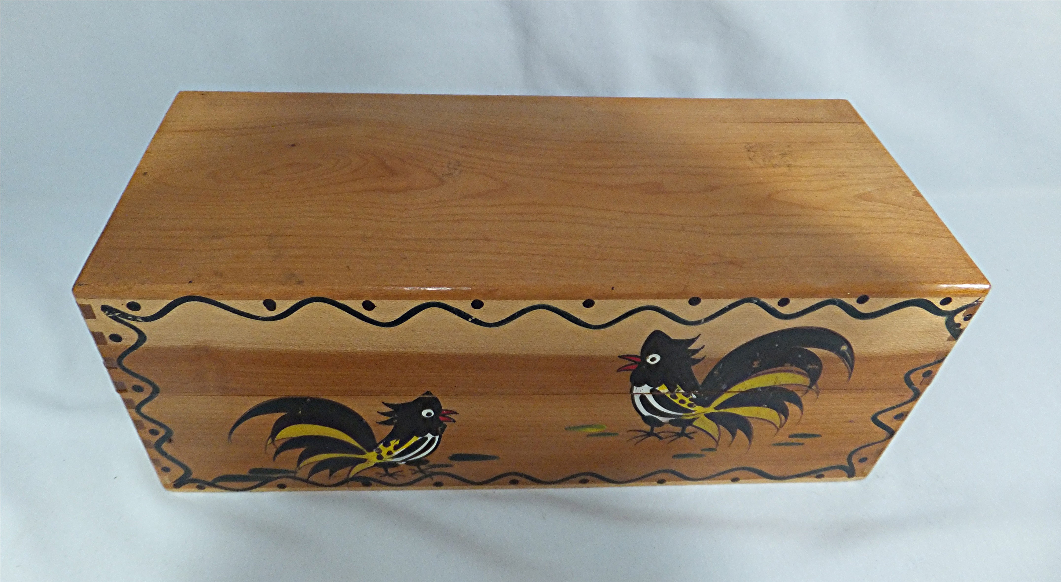 Recipe Card Box -  Rooster - Wooden Box