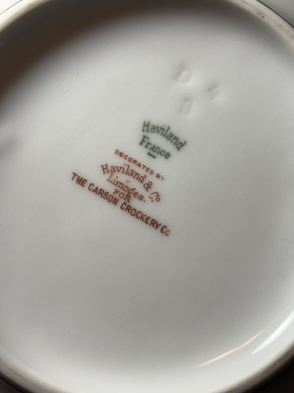 Haviland Limoges France Creamer Carson Crockery Co Denver Gold Pink Rose