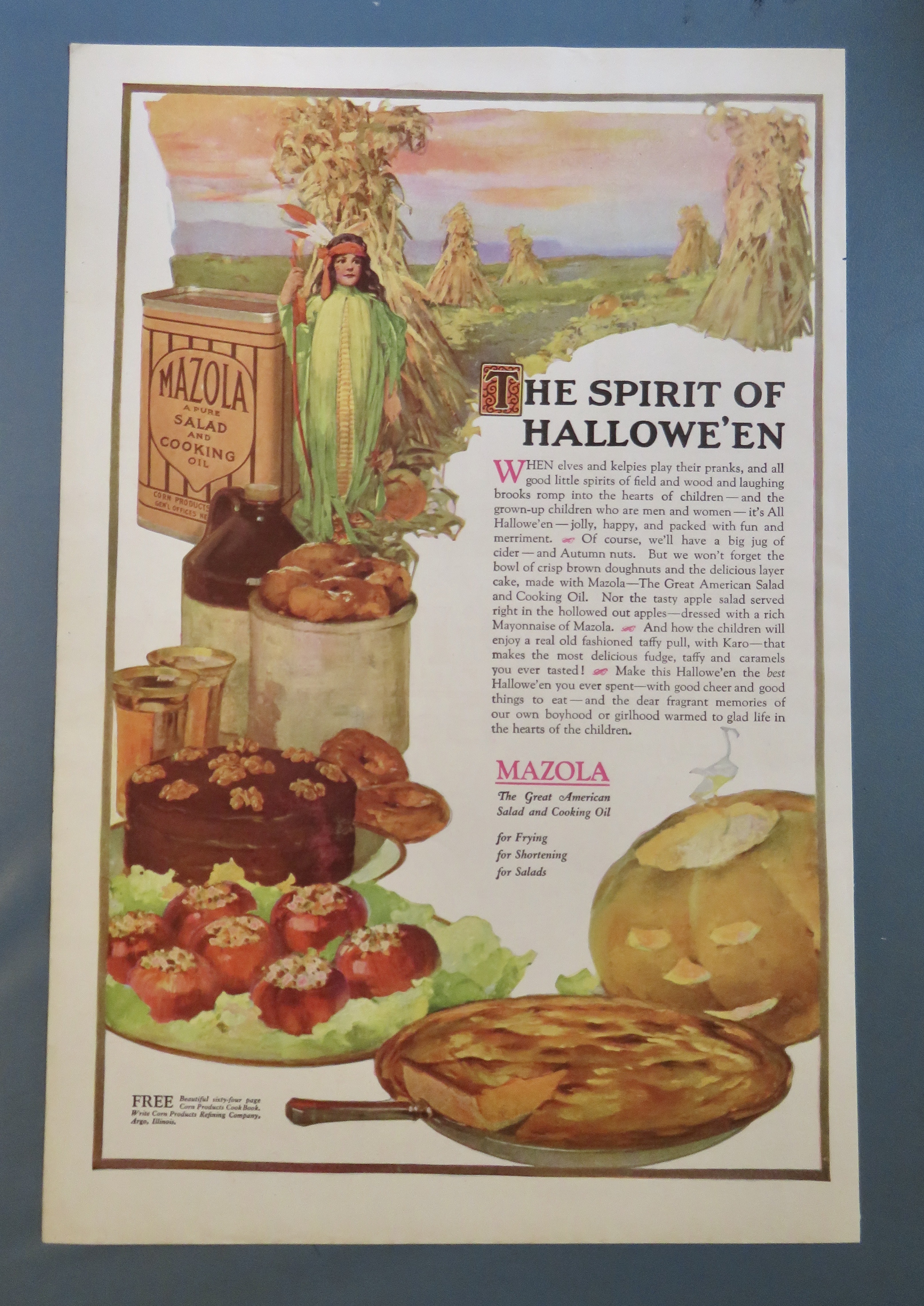 1920 Mazola Oil with The Spirit Of Halloween