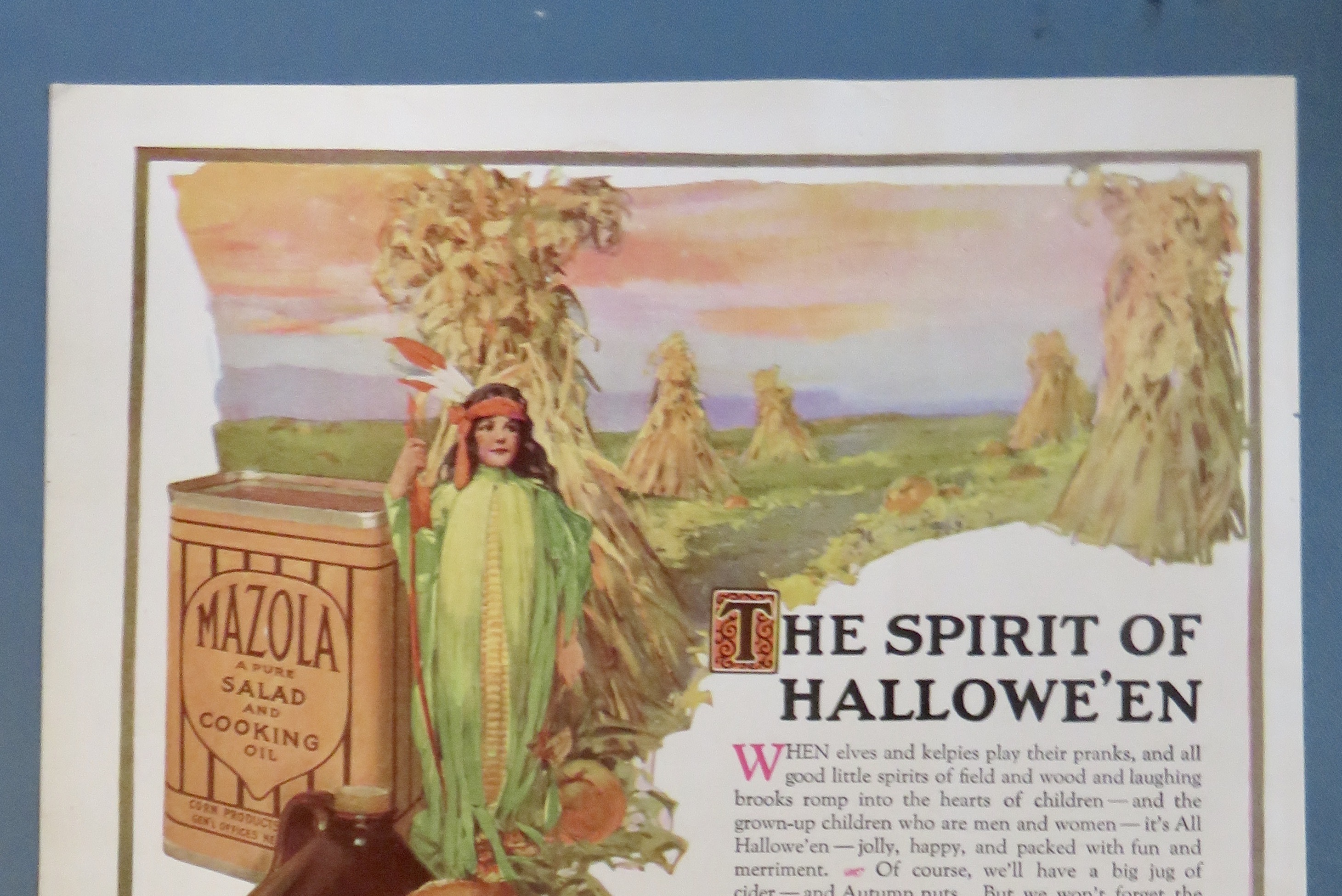 1920 Mazola Oil with The Spirit Of Halloween