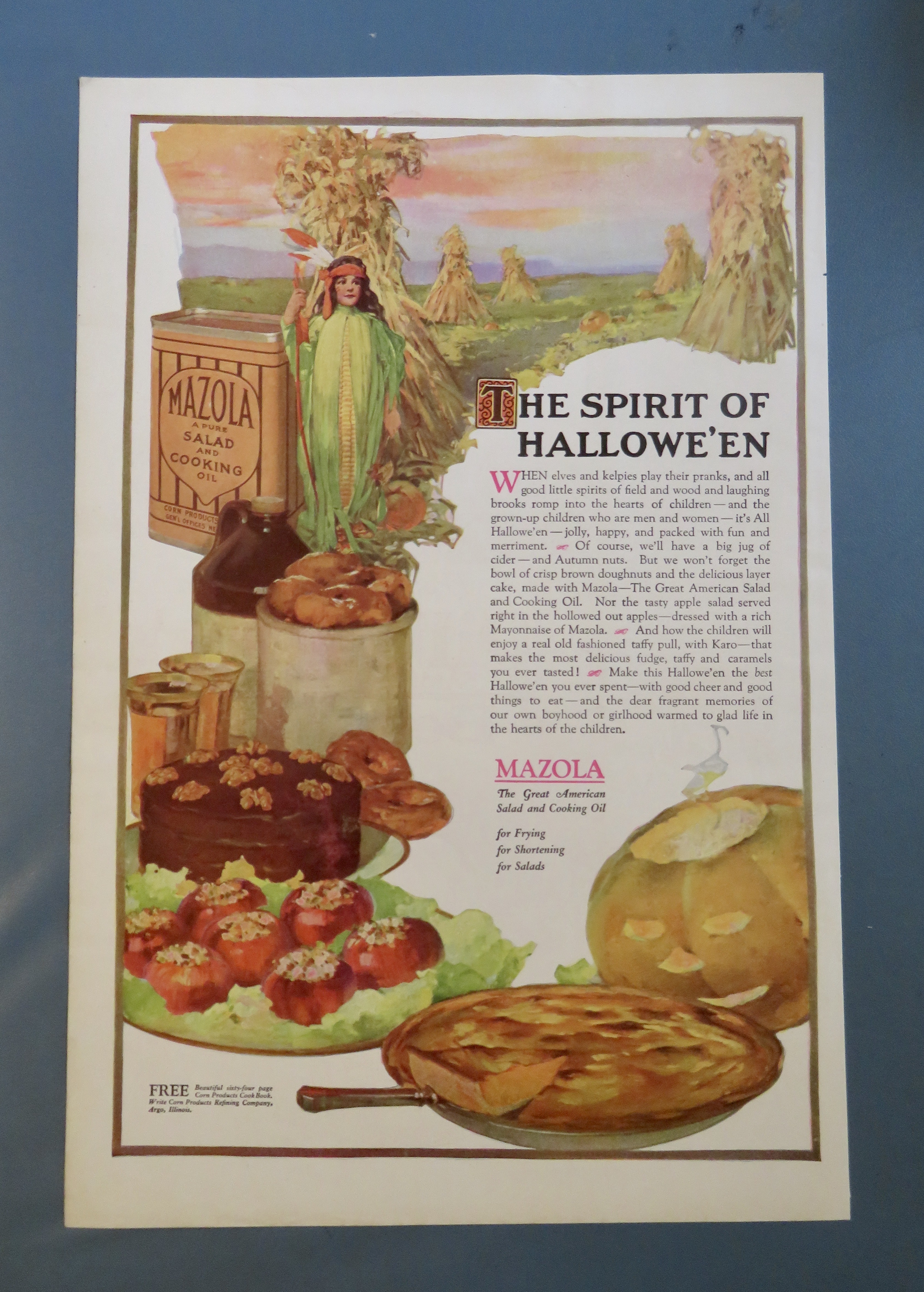 1920 Mazola Oil with The Spirit Of Halloween