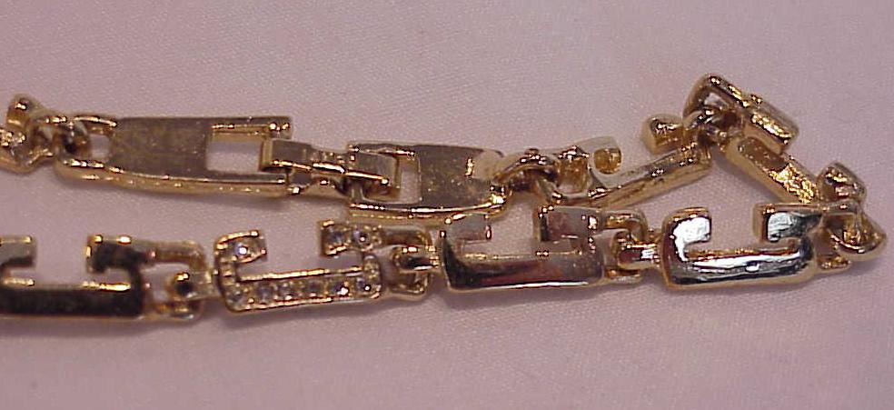 14k Gold Over Sterling Silver Initial G Link Bracelet