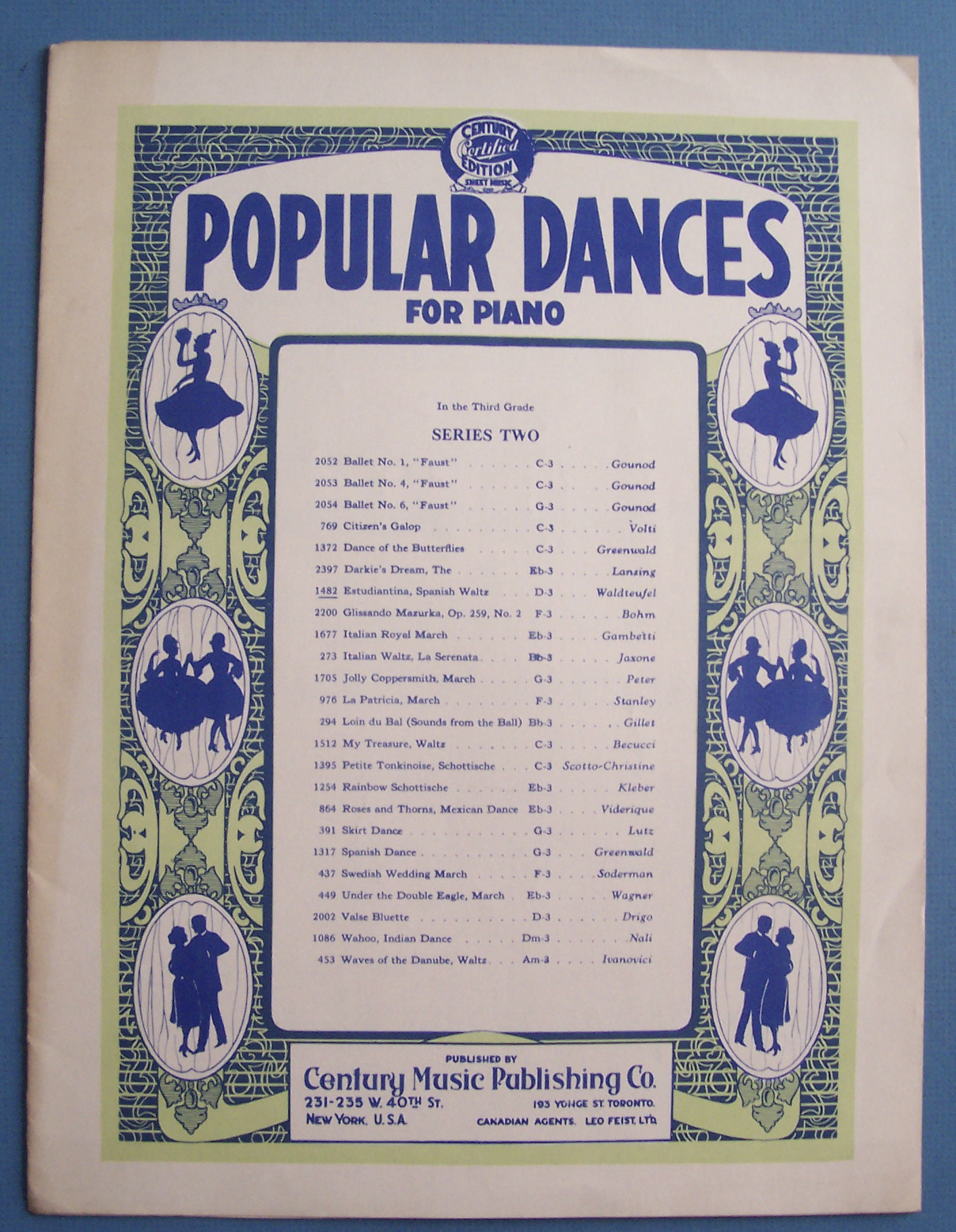 Sheet Music For 1909 Estudiantina