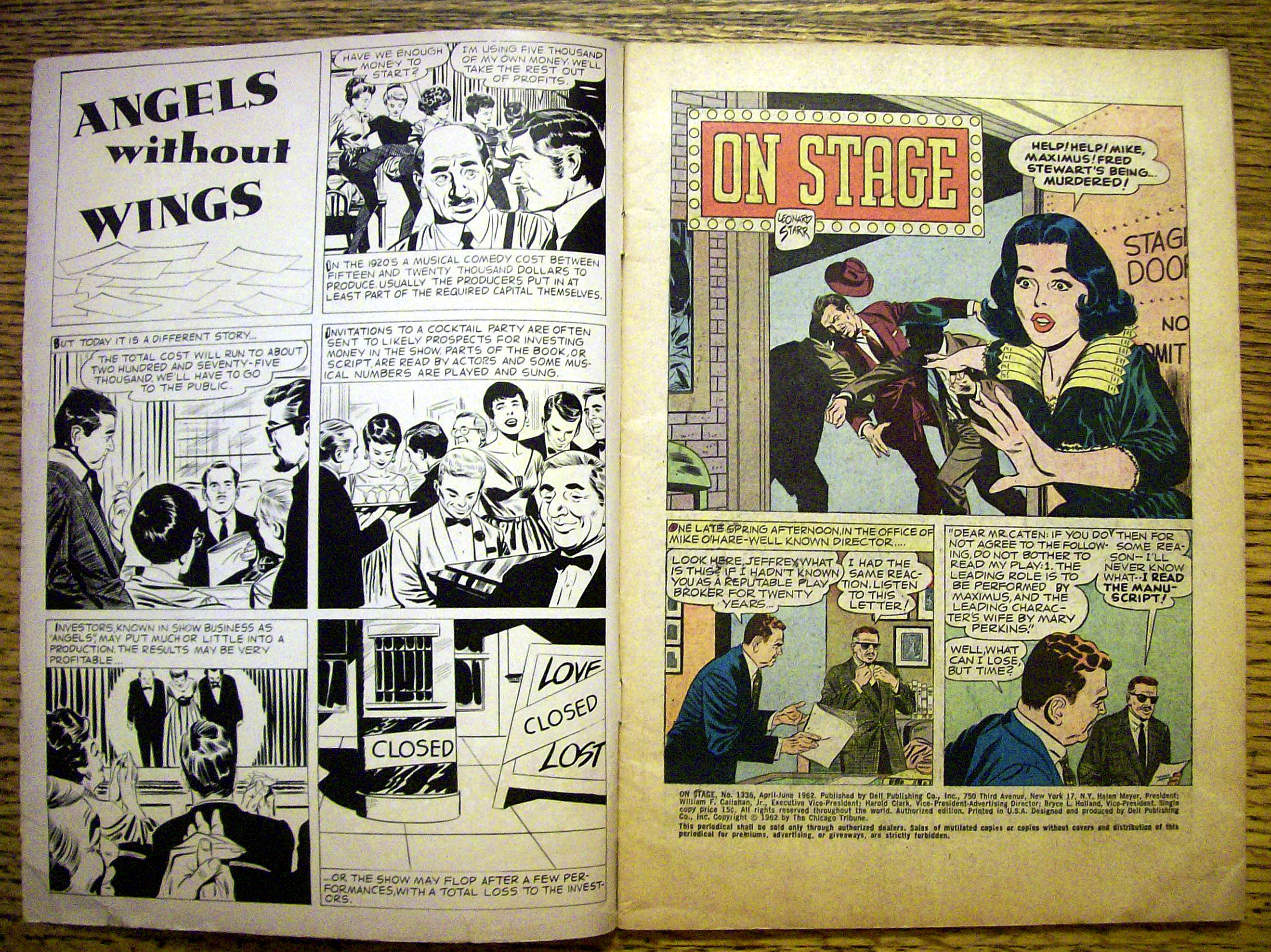 On Stage Comic #1336 June 1962