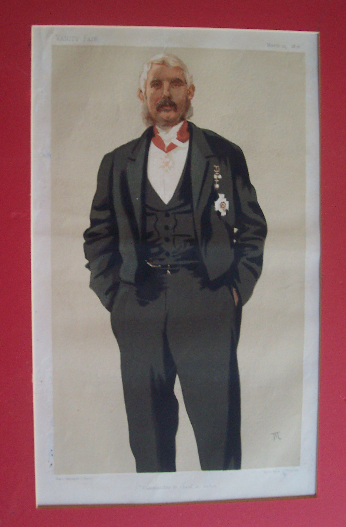 1876 Vanity Fair Print Gen. Sir Frederick Paul Haines