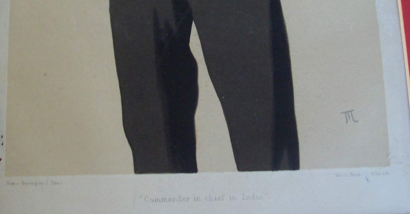 1876 Vanity Fair Print Gen. Sir Frederick Paul Haines