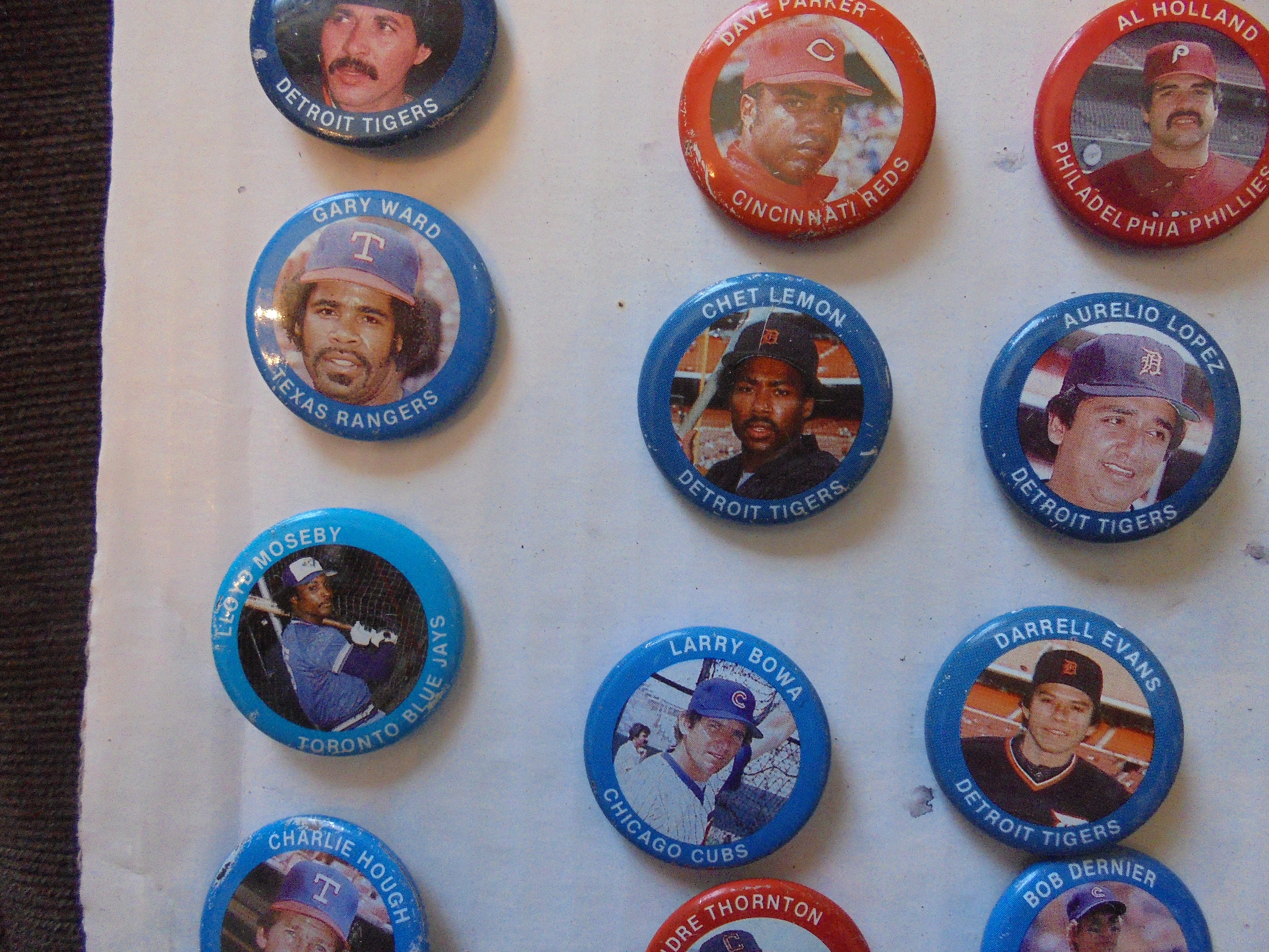 Baseball Players Pin Back Buttons 1984 lot 56