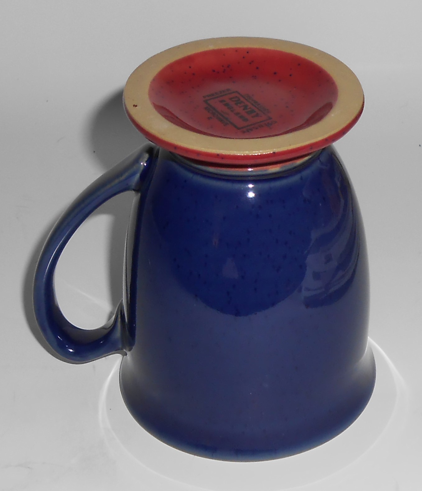 Denby Pottery Stoneware Harlequin Blue/Green/Red Footed