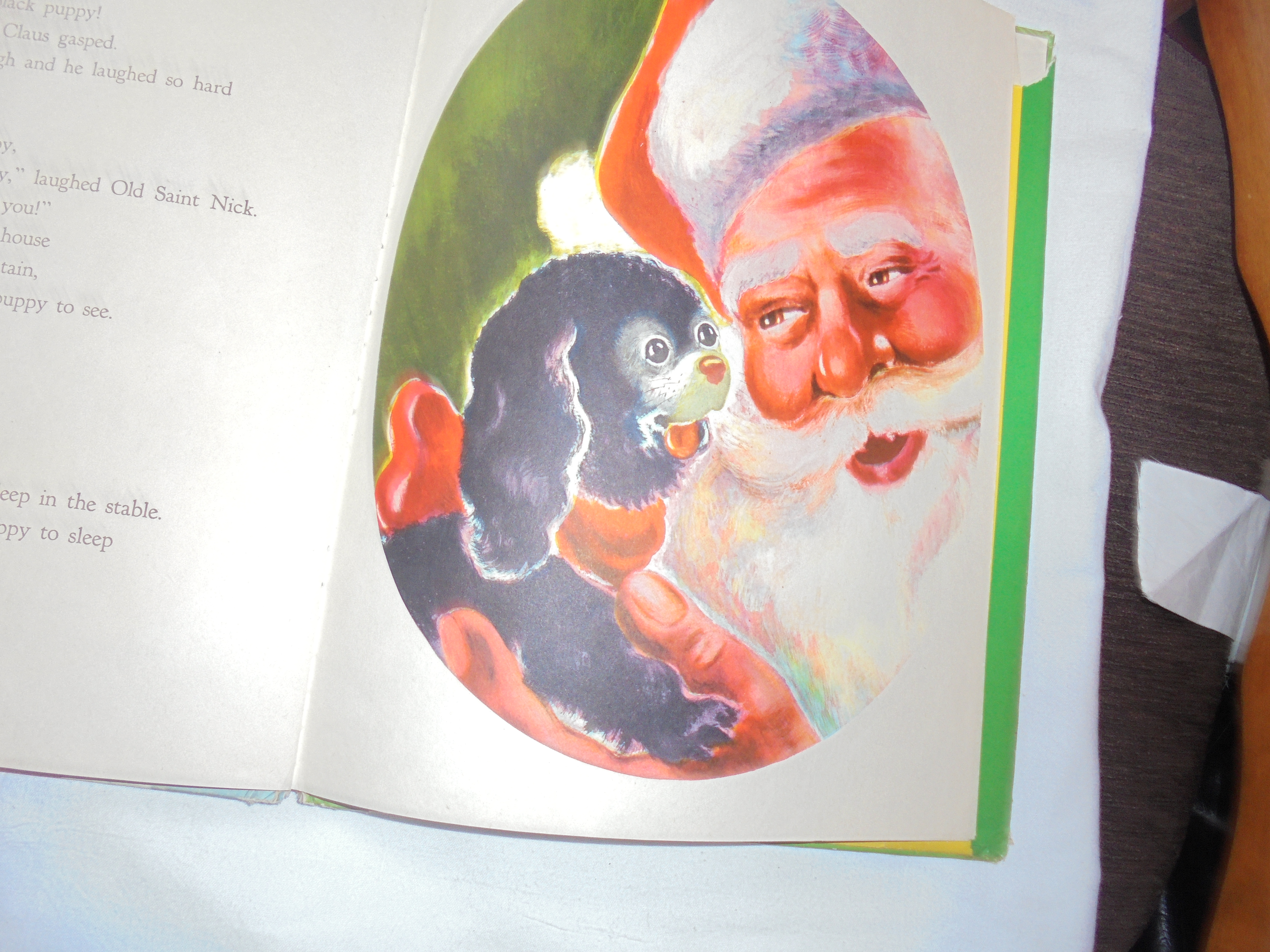 Christmas Puppy Book 1949 soft fuzzy