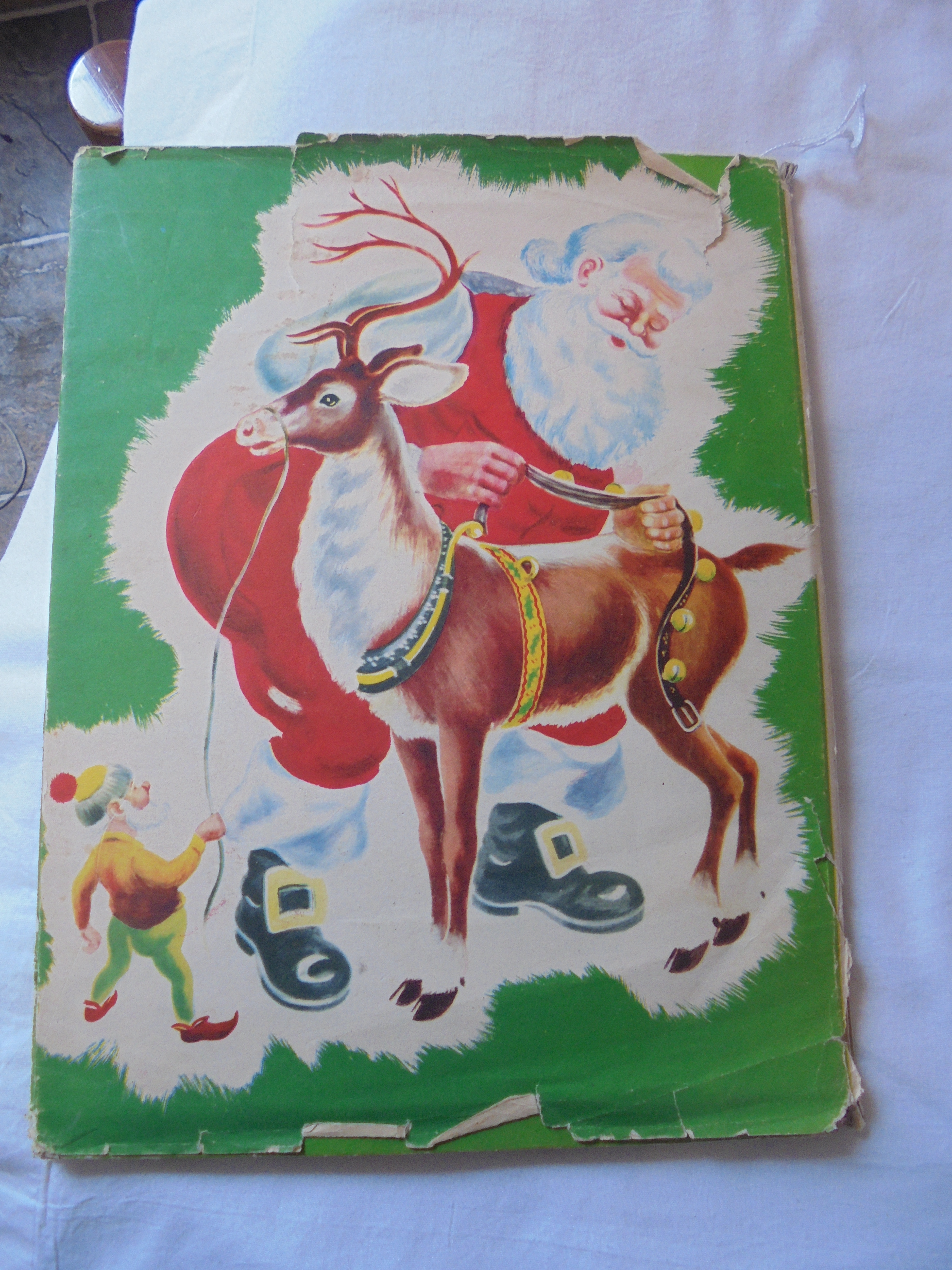 Christmas Puppy Book 1949 soft fuzzy