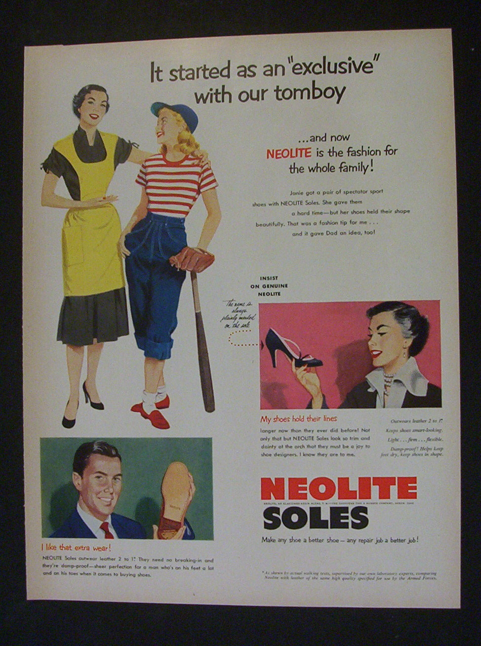1951 Neolite Soles with Woman & Daughter