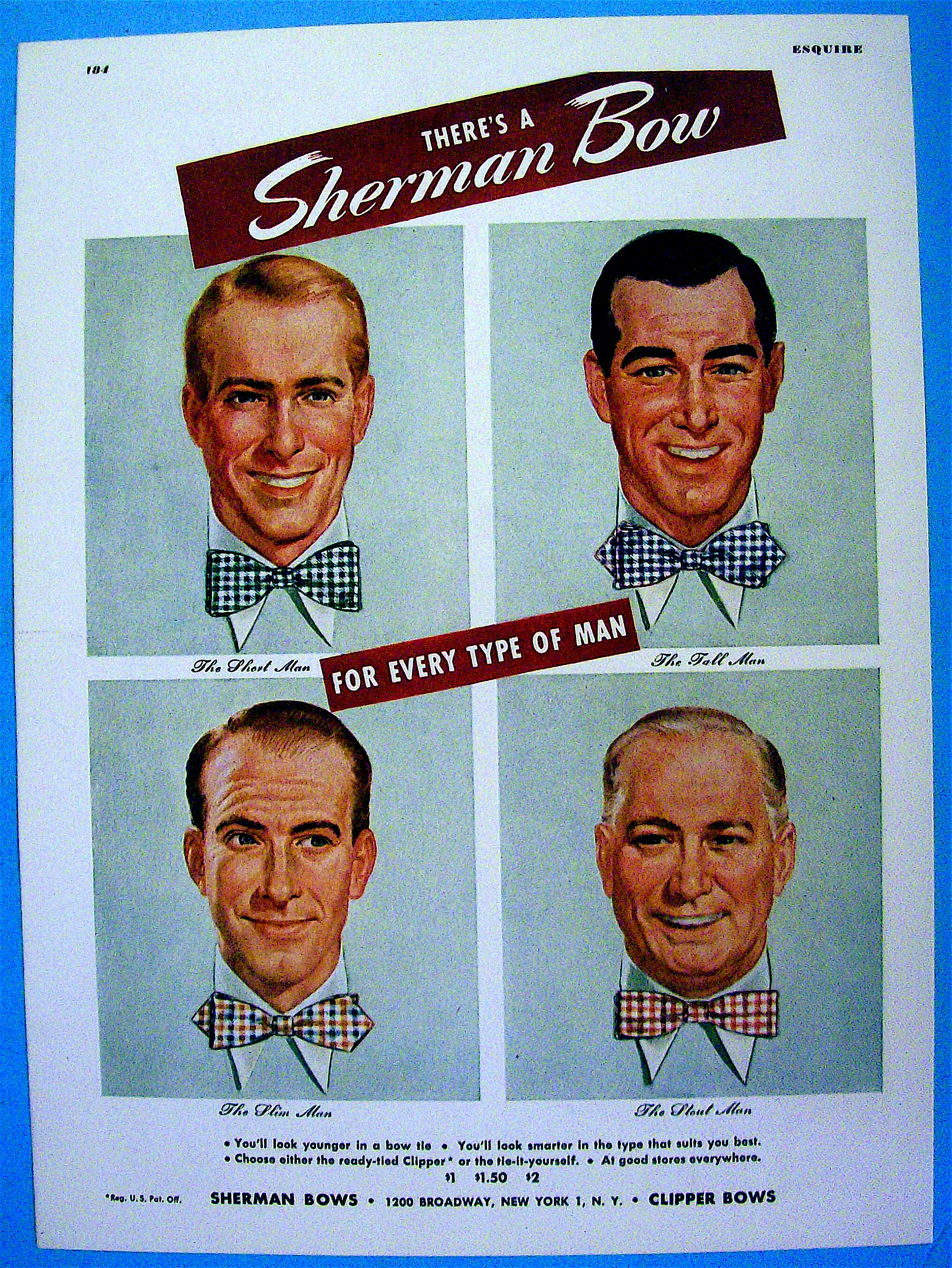 1946 Sherman Bows with Short Man, Tall Man & More