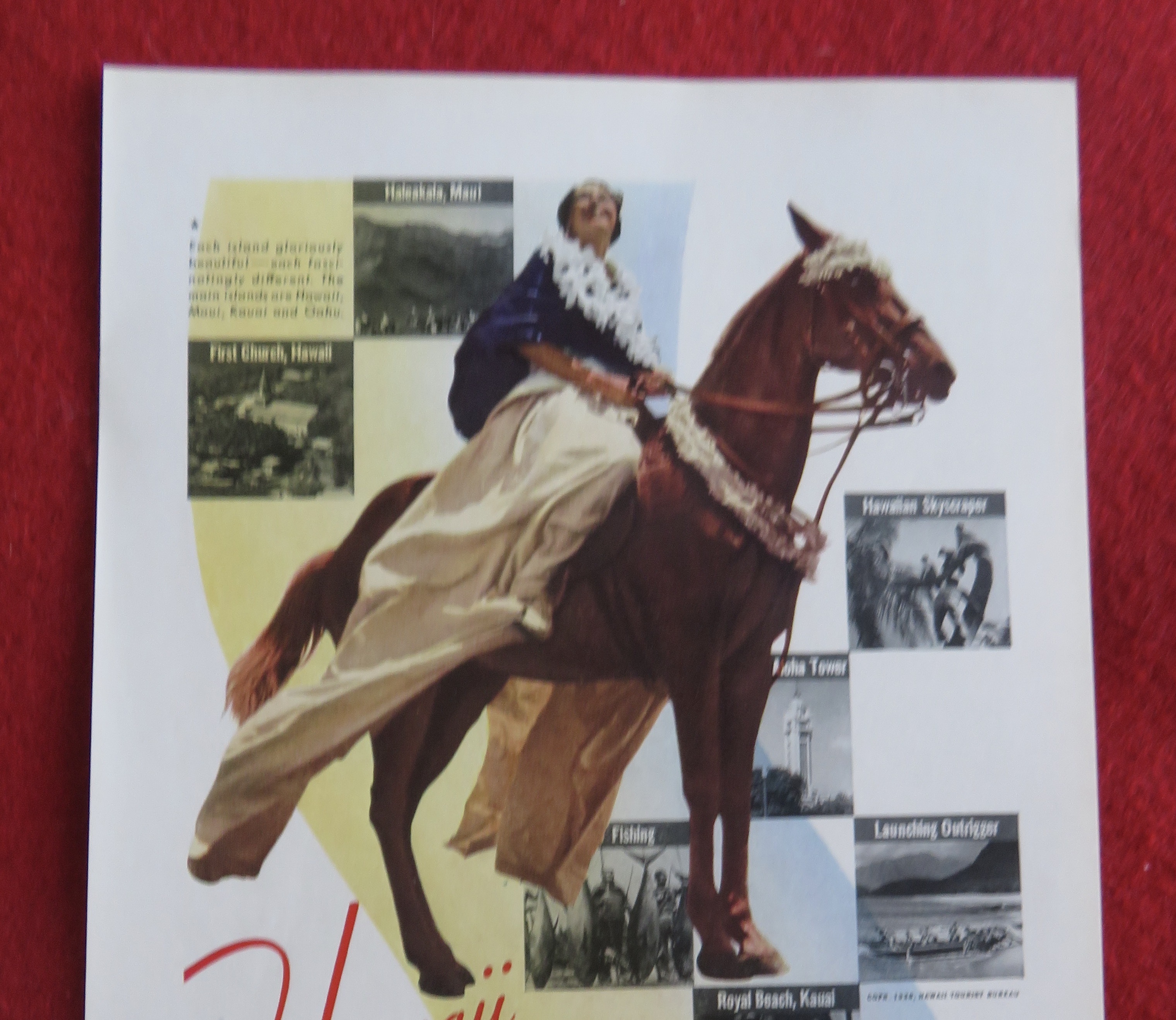 1938 People Of Hawaii with Woman On A Horse