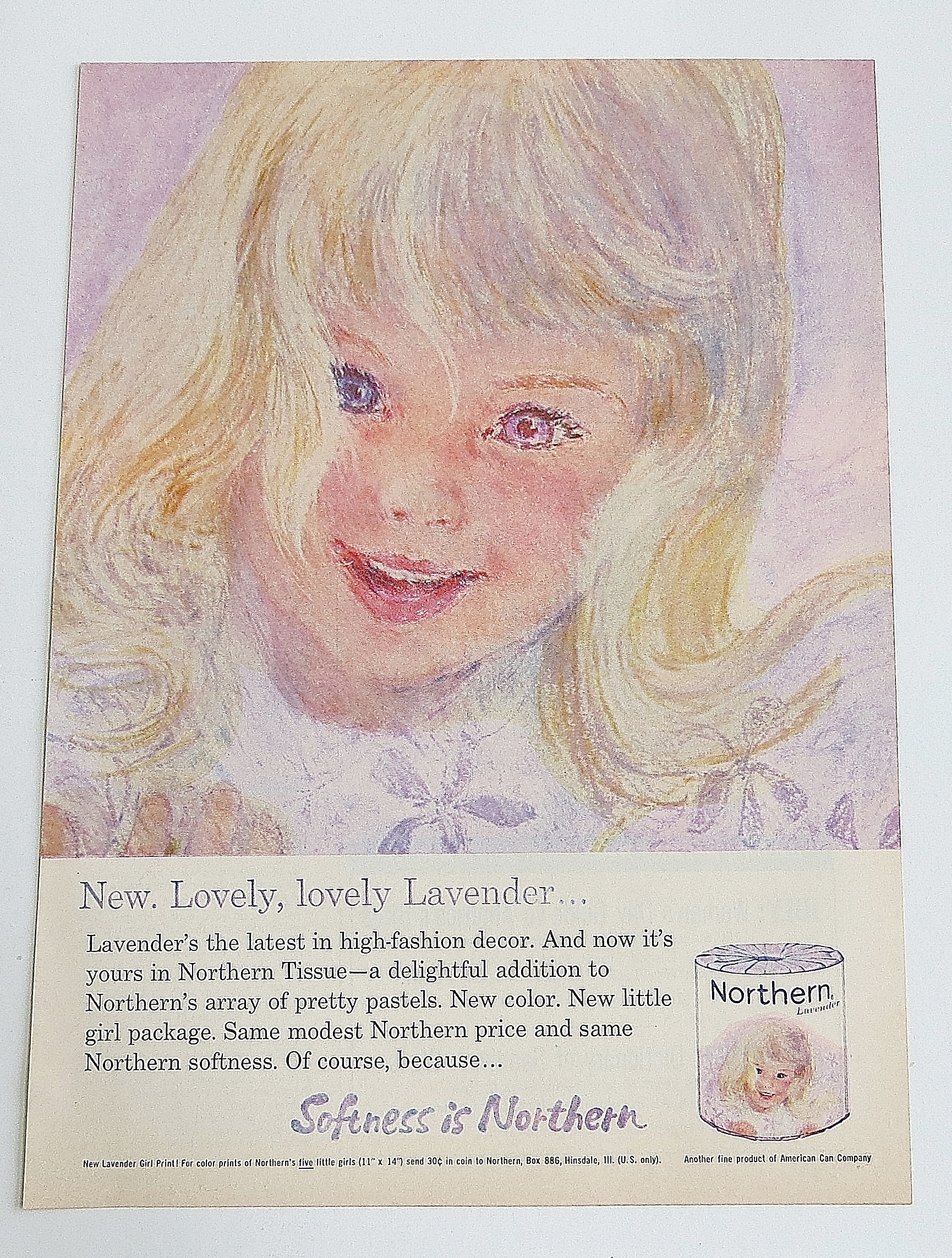 1963 Northern Tissue With Lovely Lavender