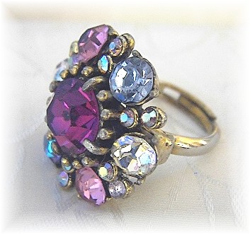 Crystal Hollycraft Ring adjustable