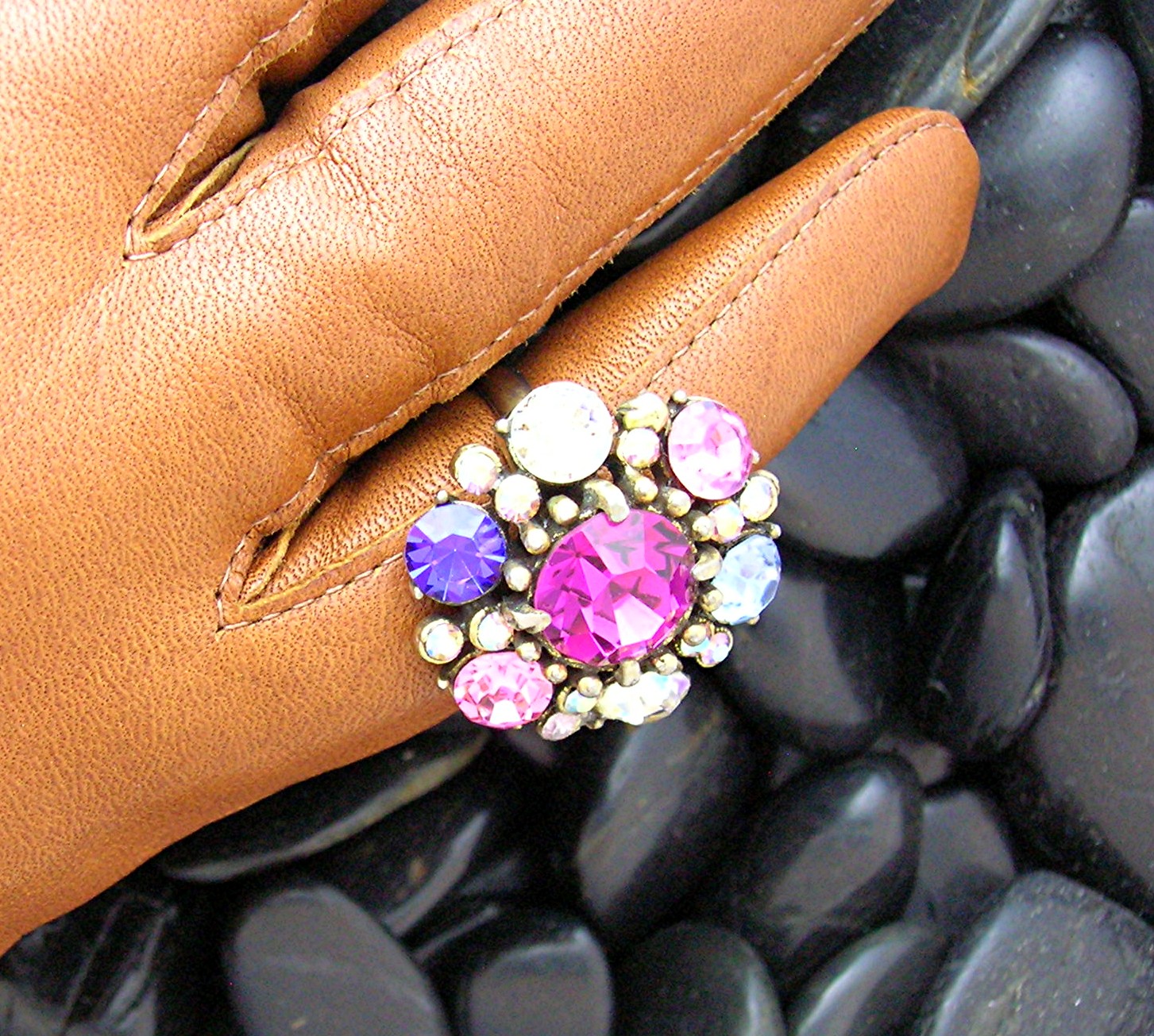 Crystal Hollycraft Ring adjustable