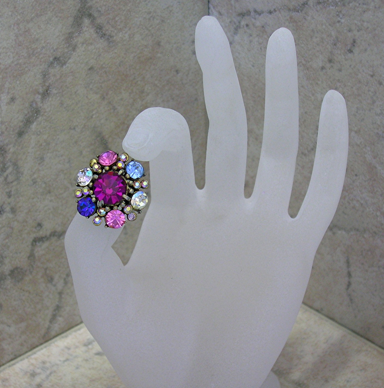 Crystal Hollycraft Ring adjustable