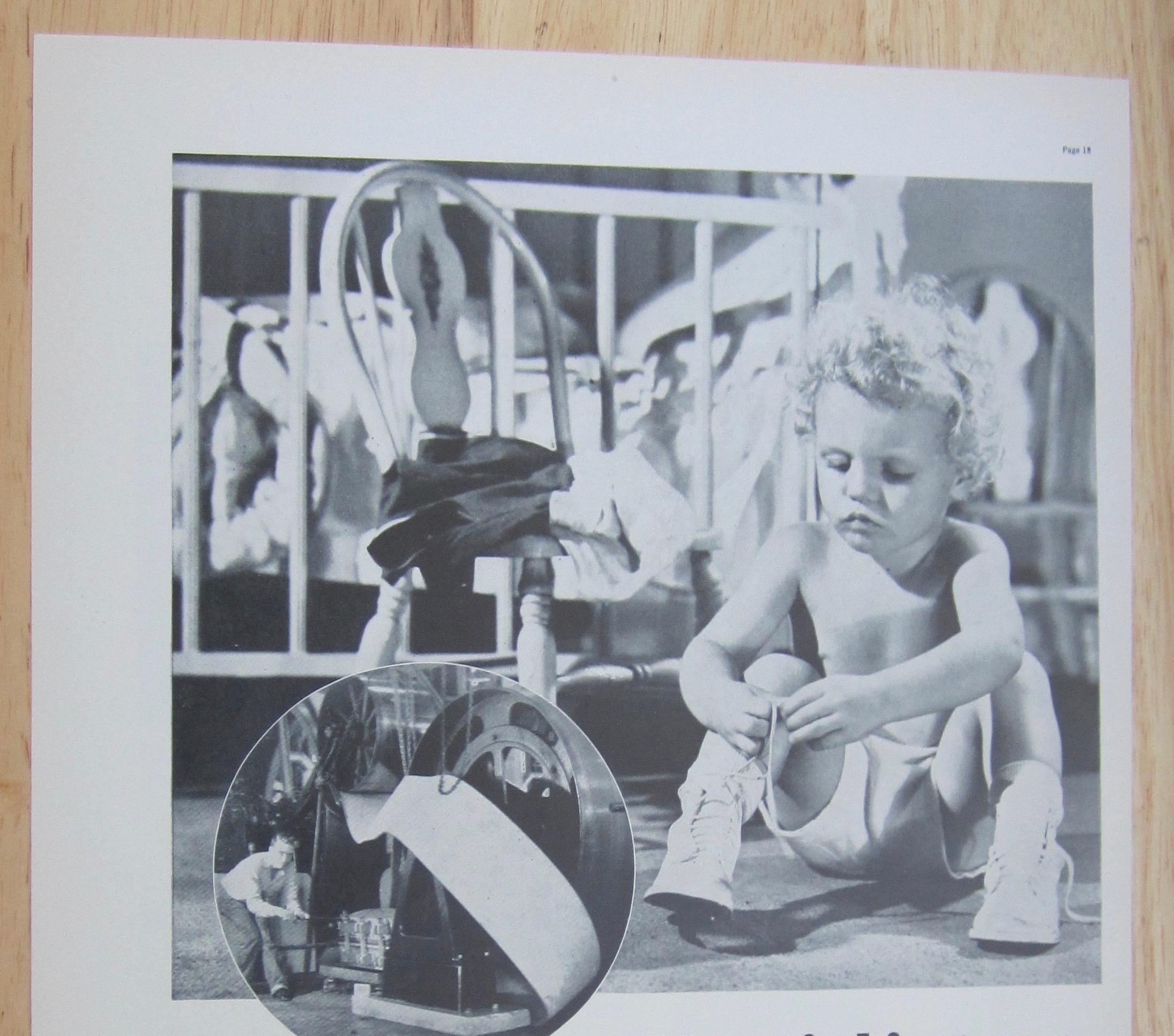 1937 Goodrich Rubber with Baby Tying Their Shoe