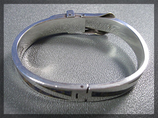 Sterling Silver Lapis Tigereye Buckle Bracelet Mexico