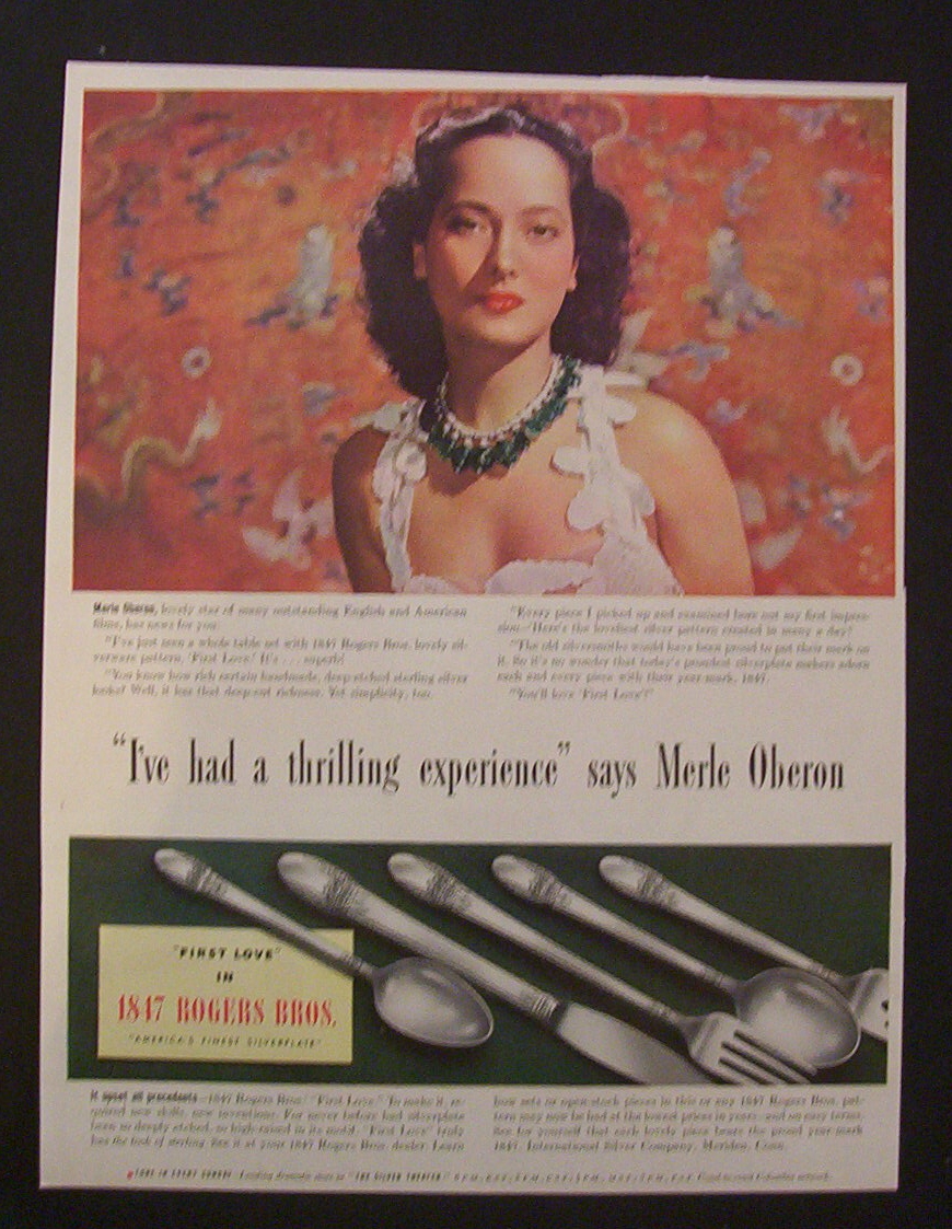 1940 1847 Rogers Bros with Merle Oberon