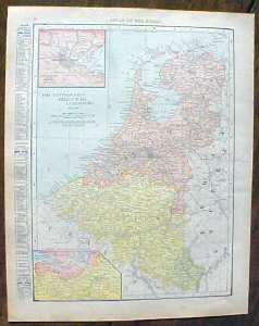 Map France Netherlands 1912