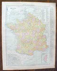 Map France Netherlands 1912