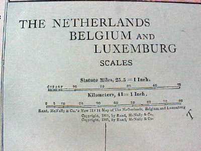 Map France Netherlands 1912