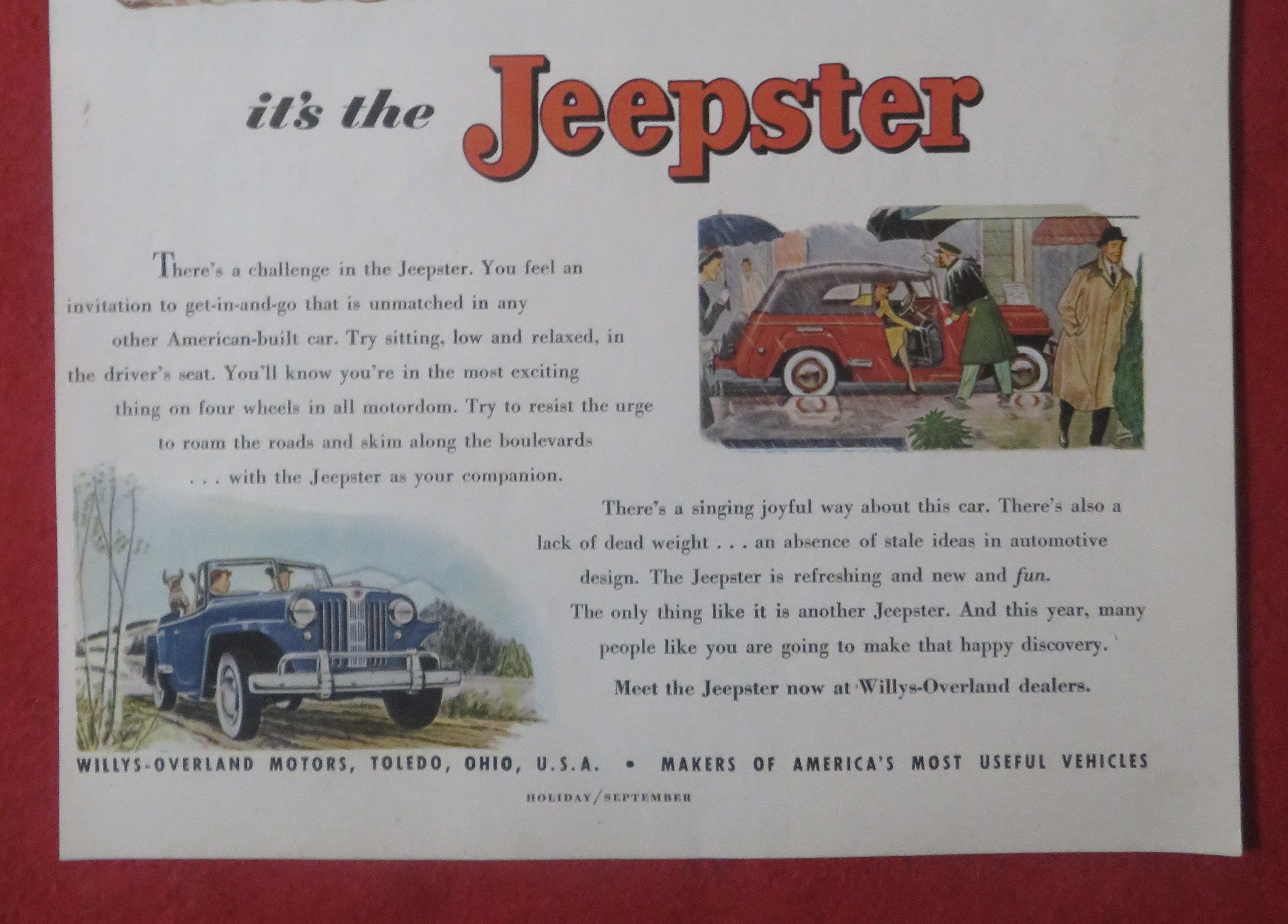 1948 Willys Automobile with The Jeepster