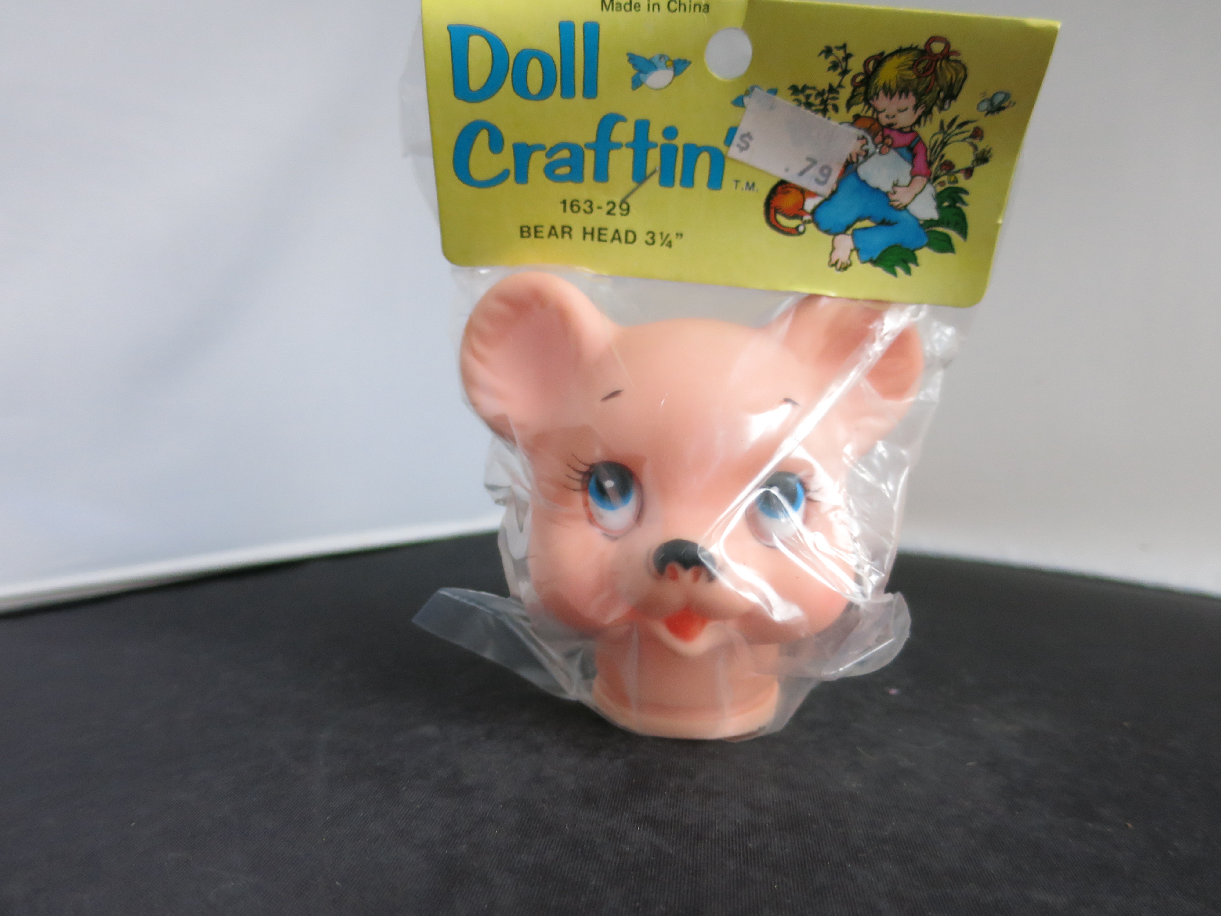Vintage Bear Doll Head Doll Craftin 163-29