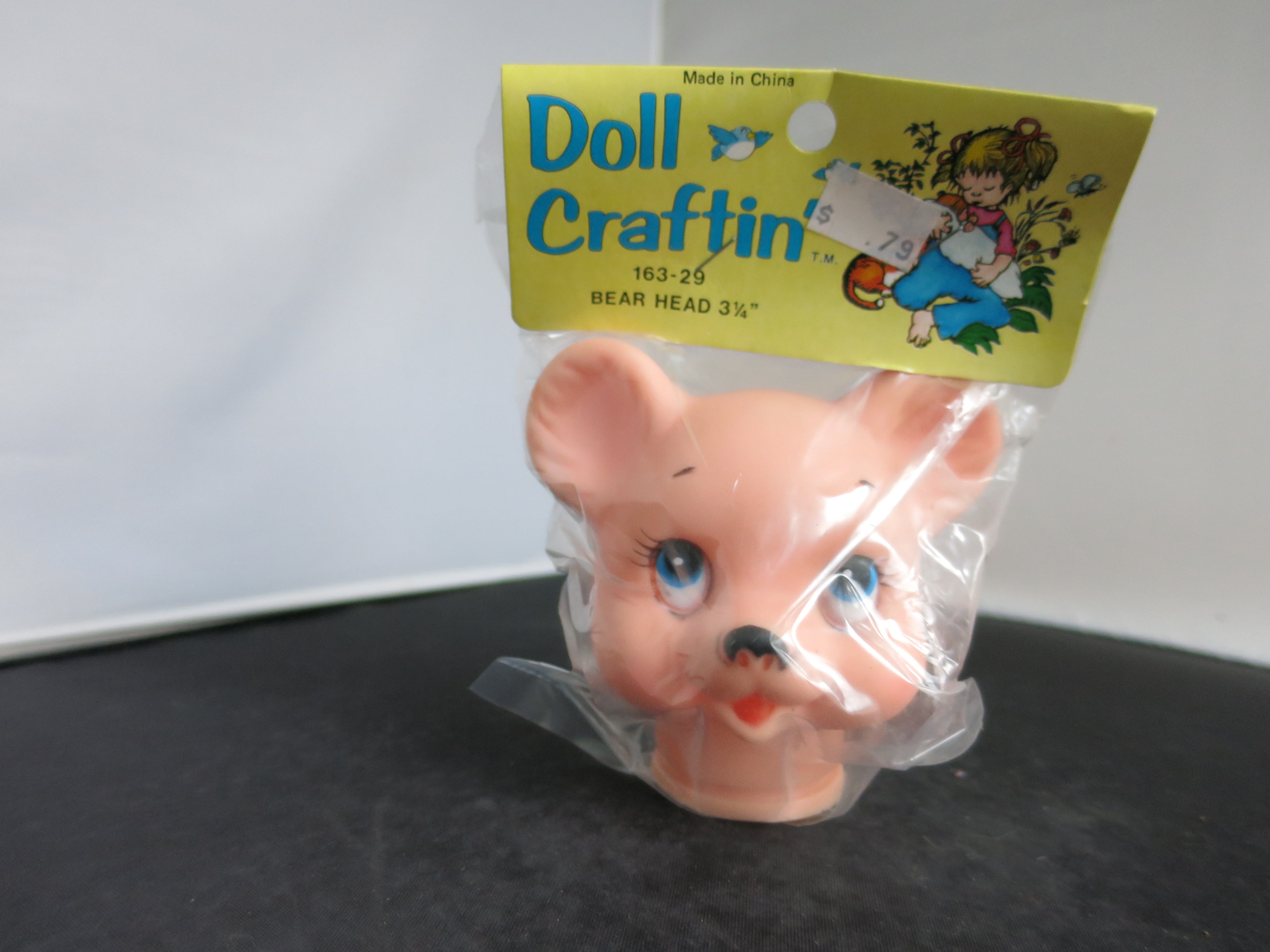 Vintage Bear Doll Head Doll Craftin 163-29