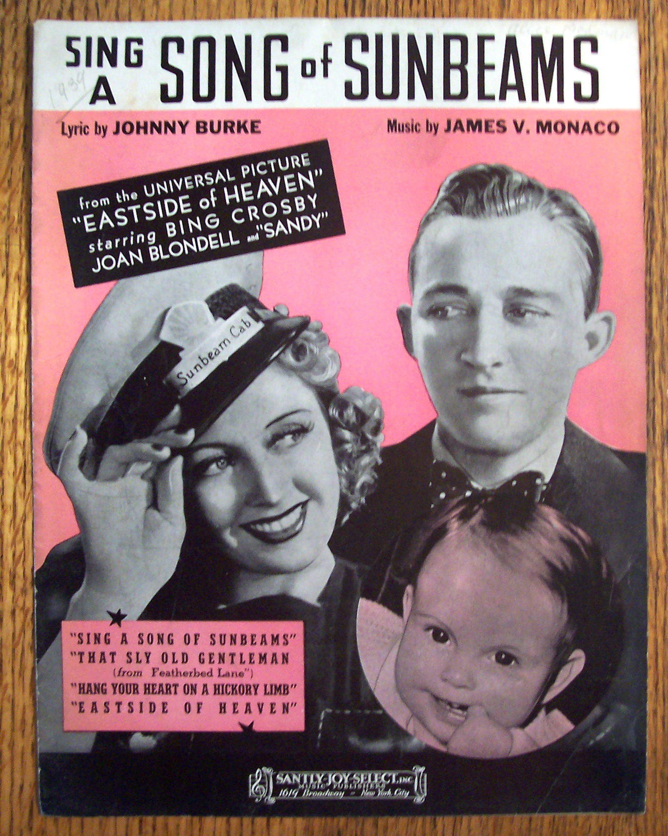 Sheet Music For 1938 Sing A Song Of Sunbeams