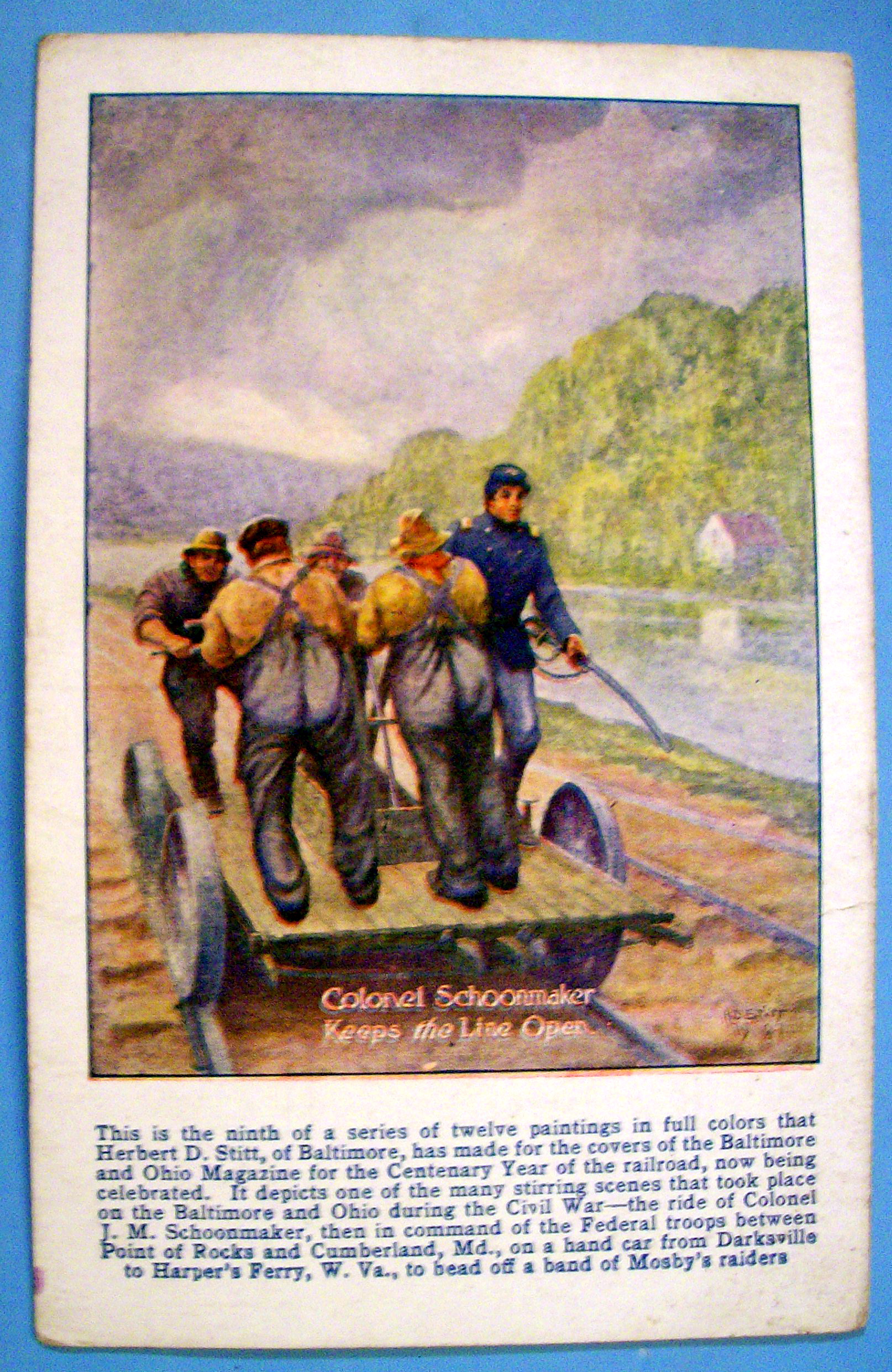 Colonel Schoomaker Postcard (Baltimore & Ohio)