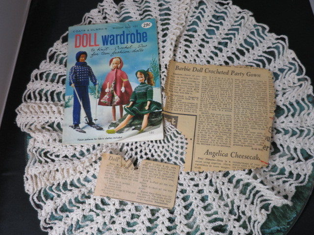 Coats & Clark's Doll Wardrobe to knit Crochet Sew Barbie Ken
