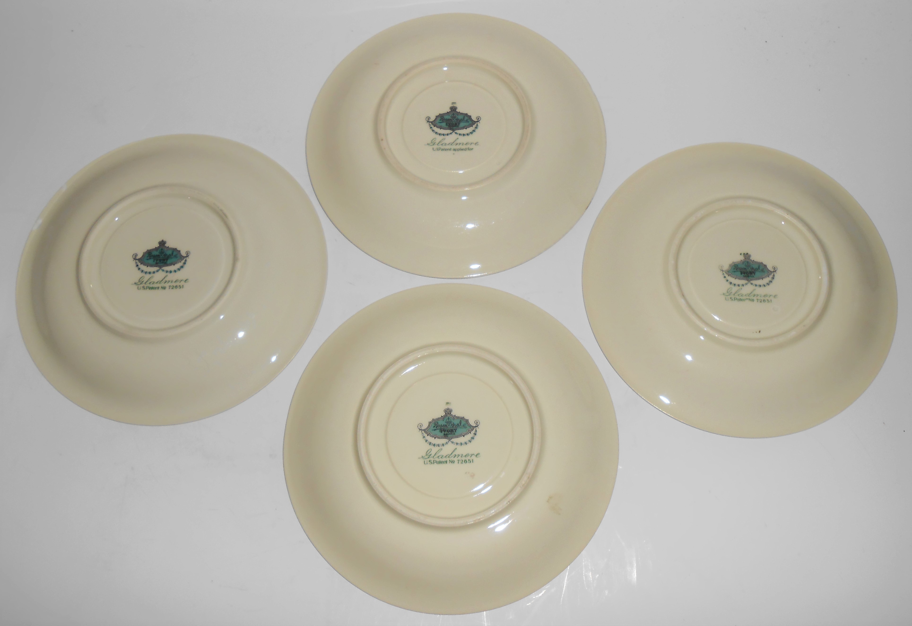 Rosenthal Porcelain Bavaria China Gladmere w/Gold Set/4