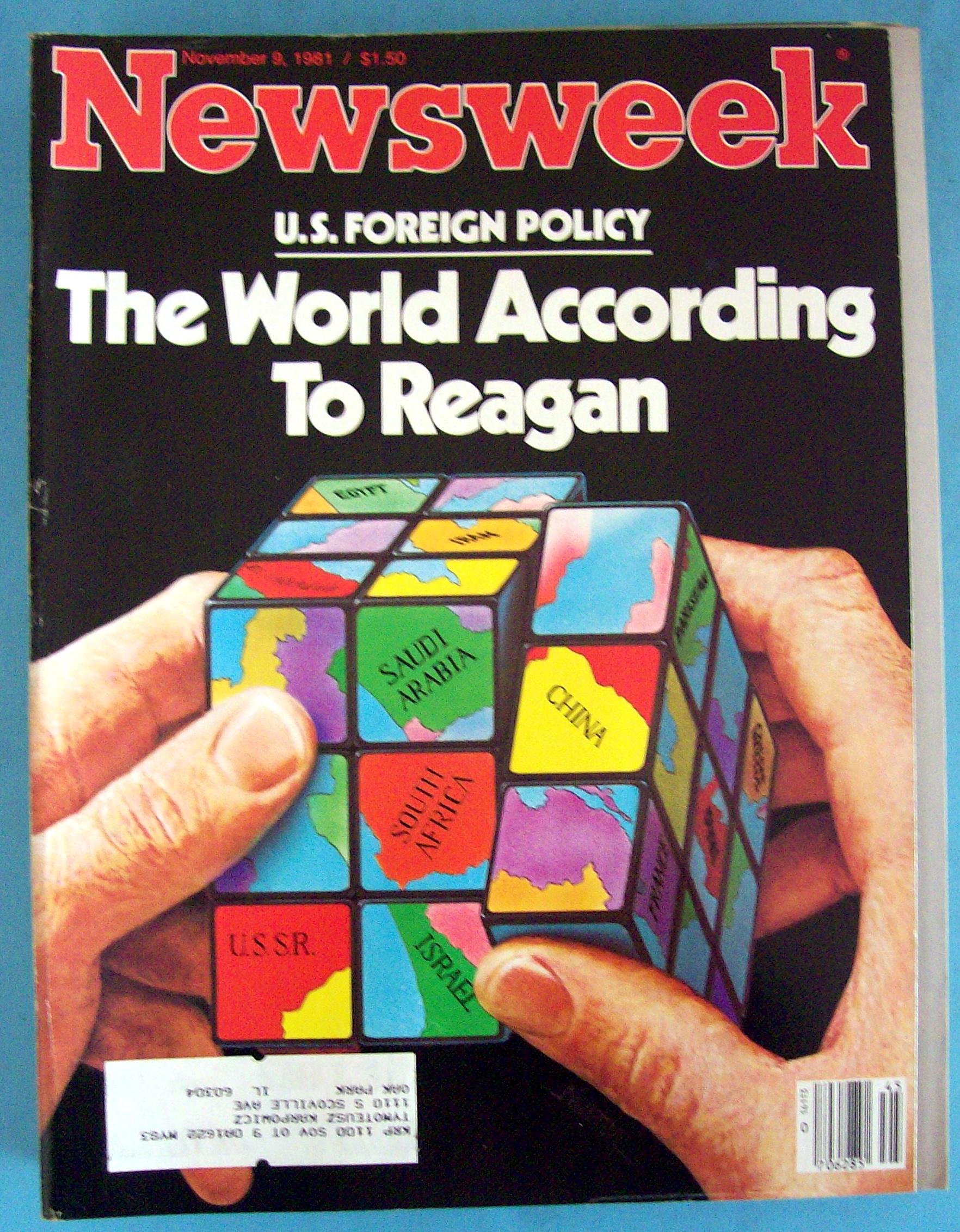 Newsweek Magazine - November 9, 1981 - World To Reagan