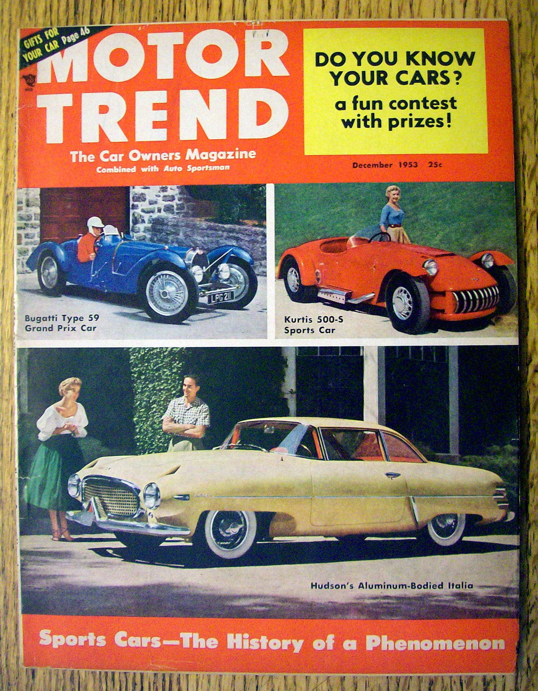 Motor Trend Magazine December 1953 Sports Cars