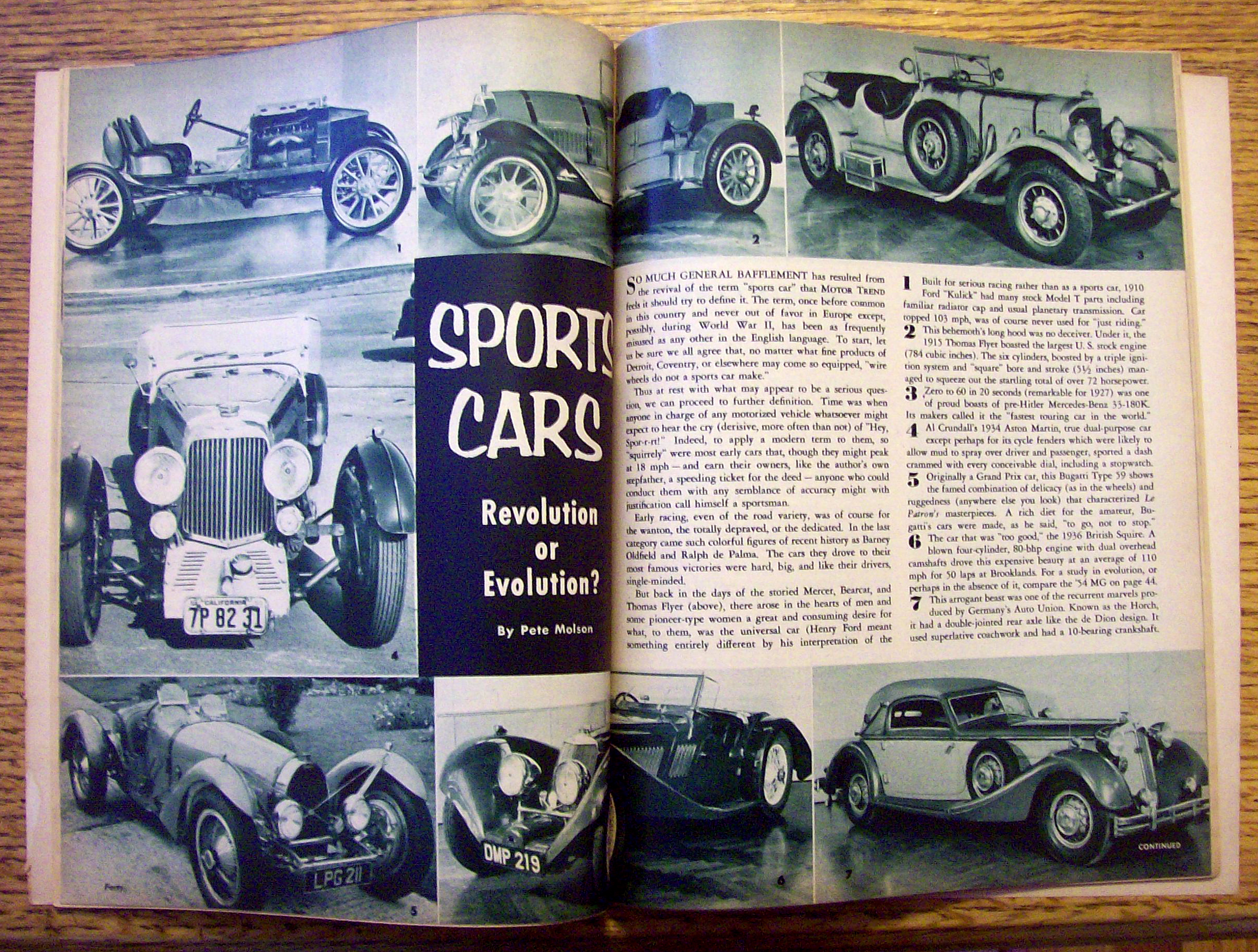 Motor Trend Magazine December 1953 Sports Cars