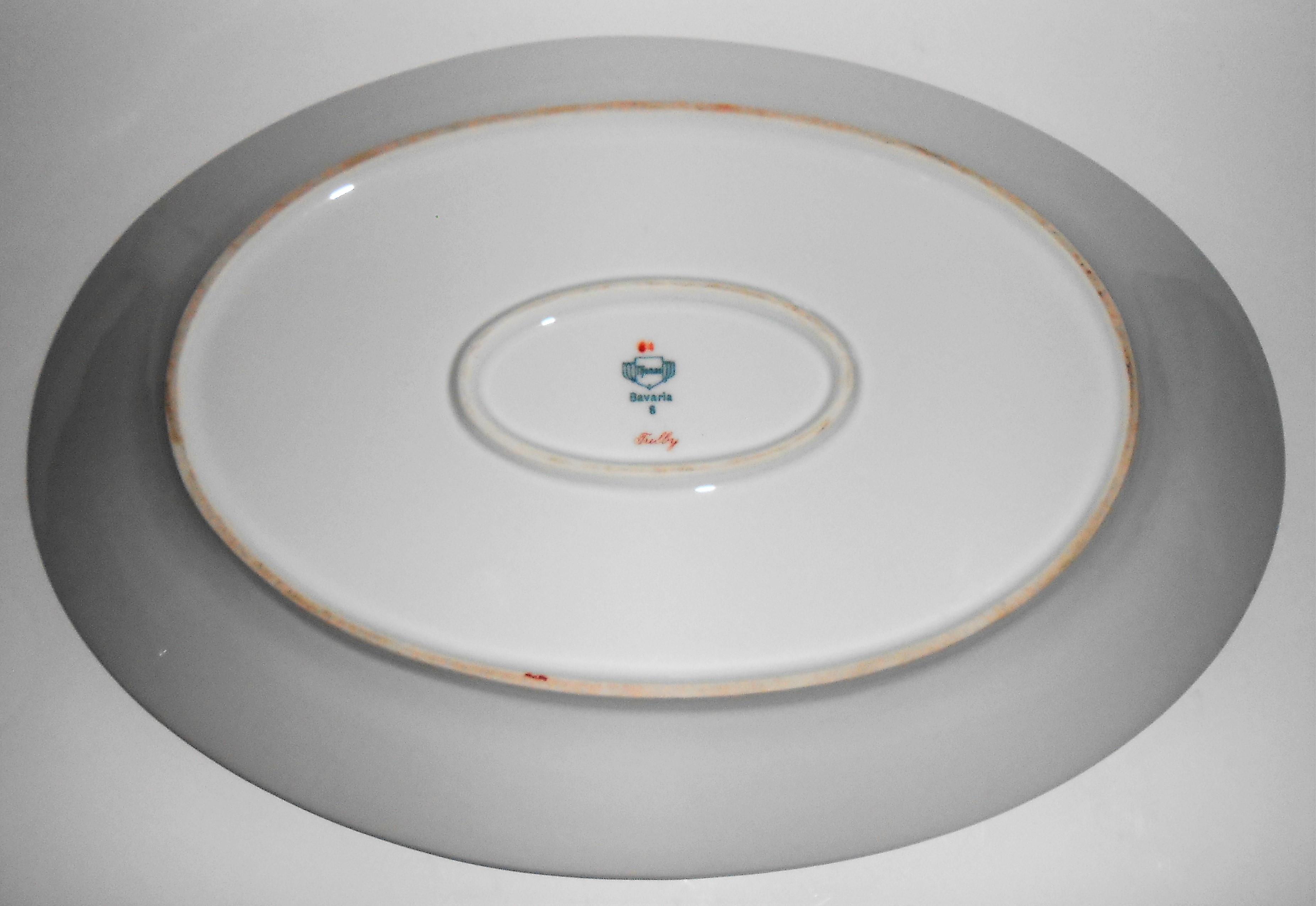 Thomas China Porcelain Trilby Floral w/Gold Blue Pl