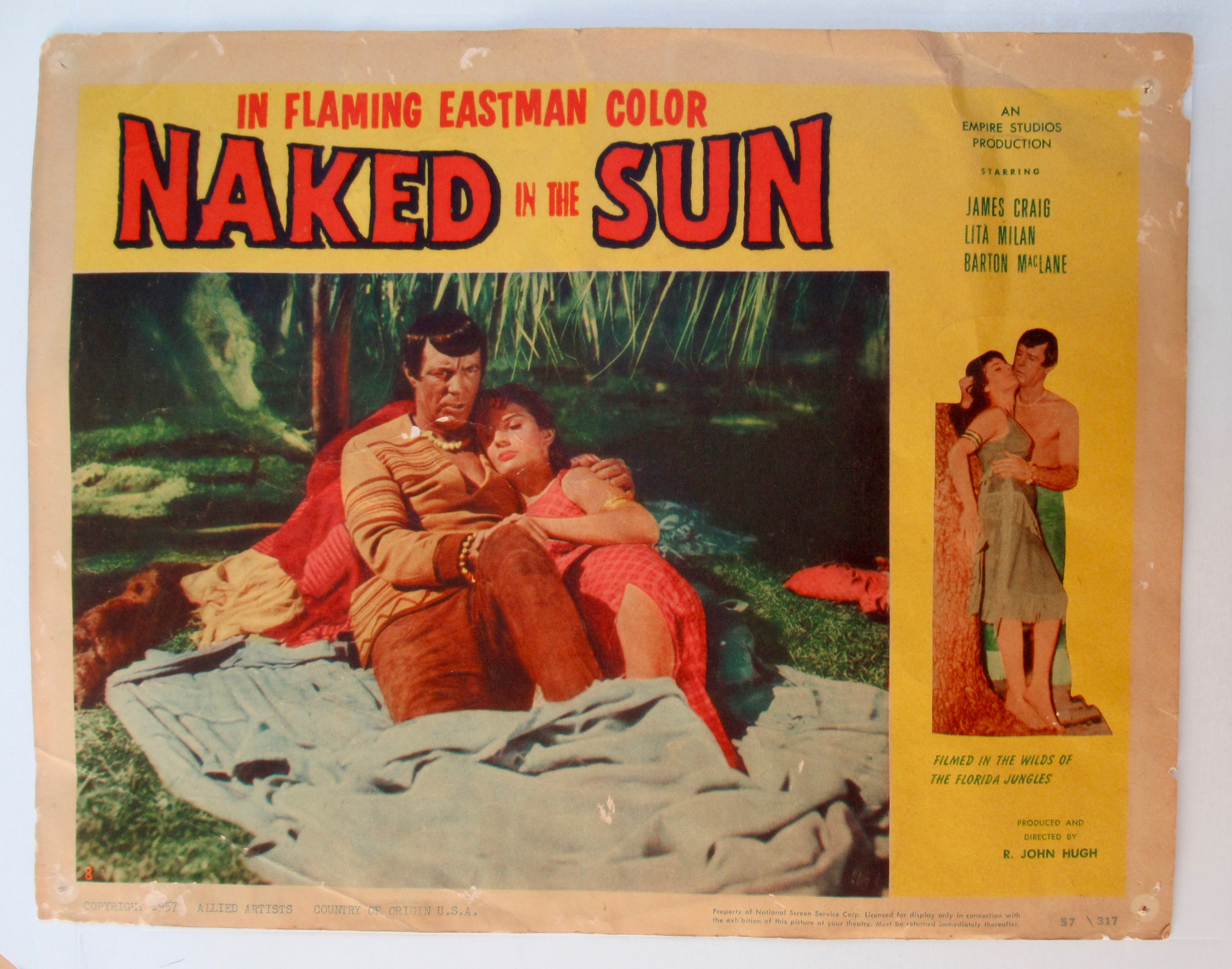Naked In The Sun Lobby Card 1957 James Craig/Lita Milan