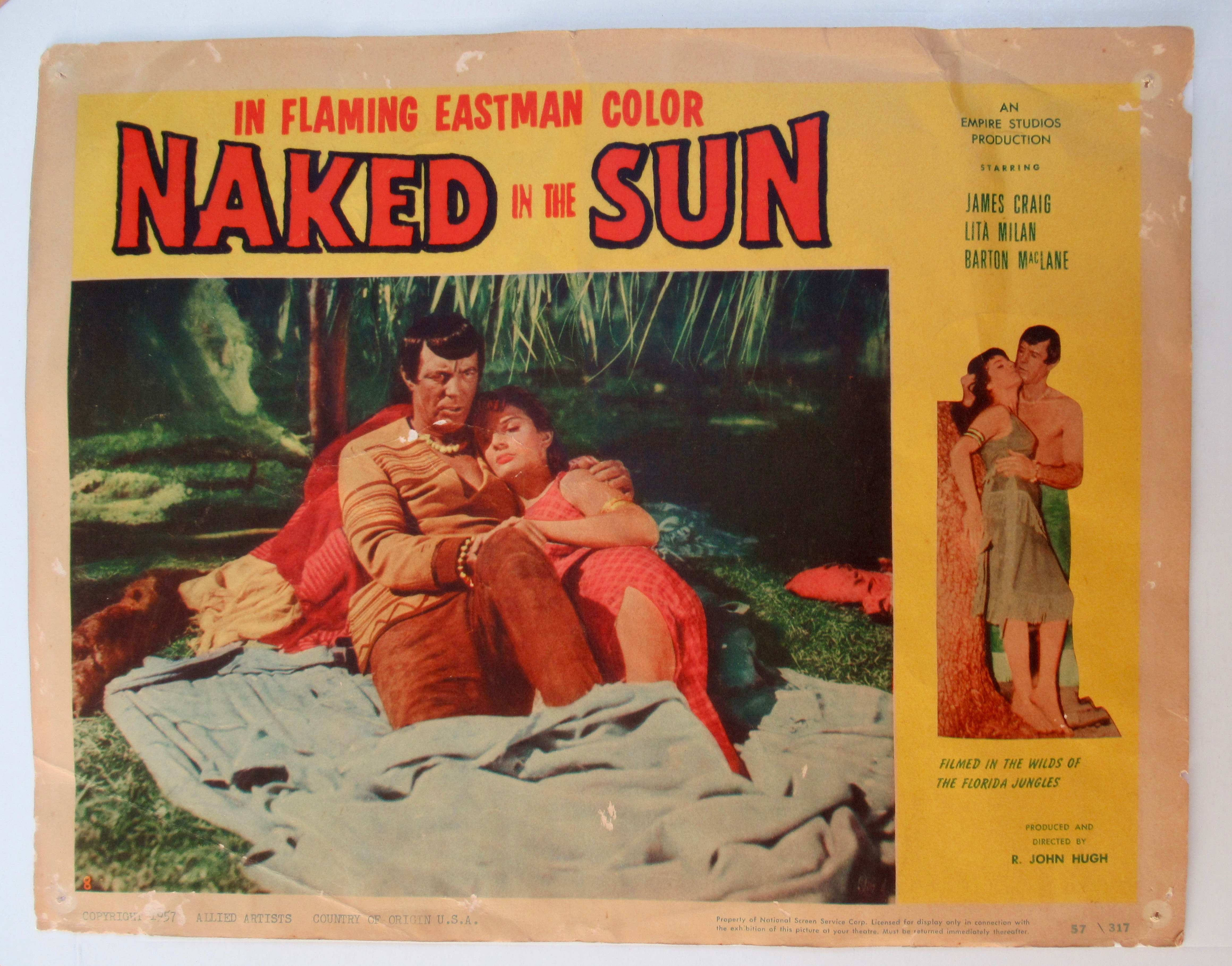 Naked In The Sun Lobby Card 1957 James Craig/Lita Milan