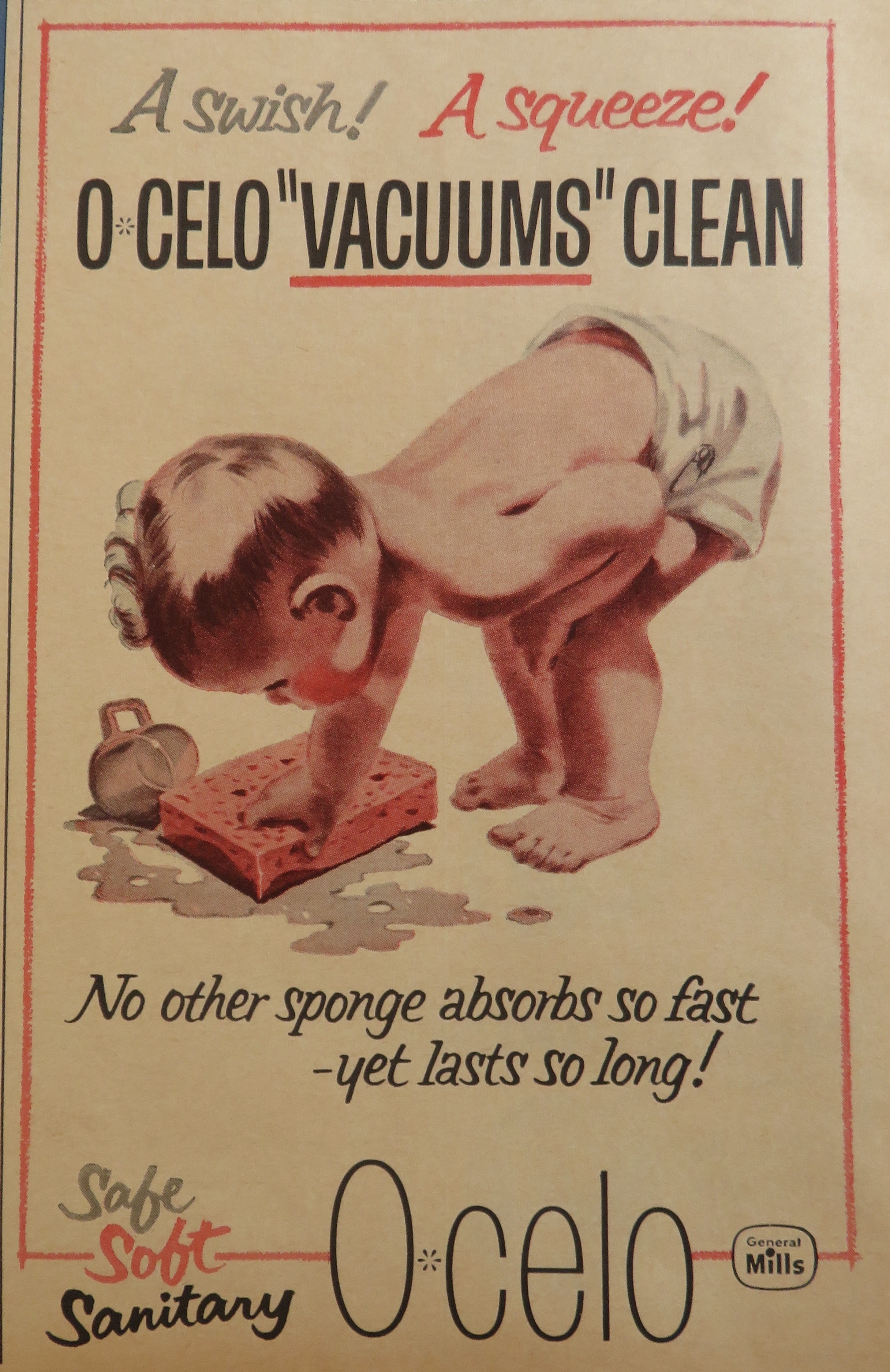1959 O-Celo Sponge with Baby Bent Over