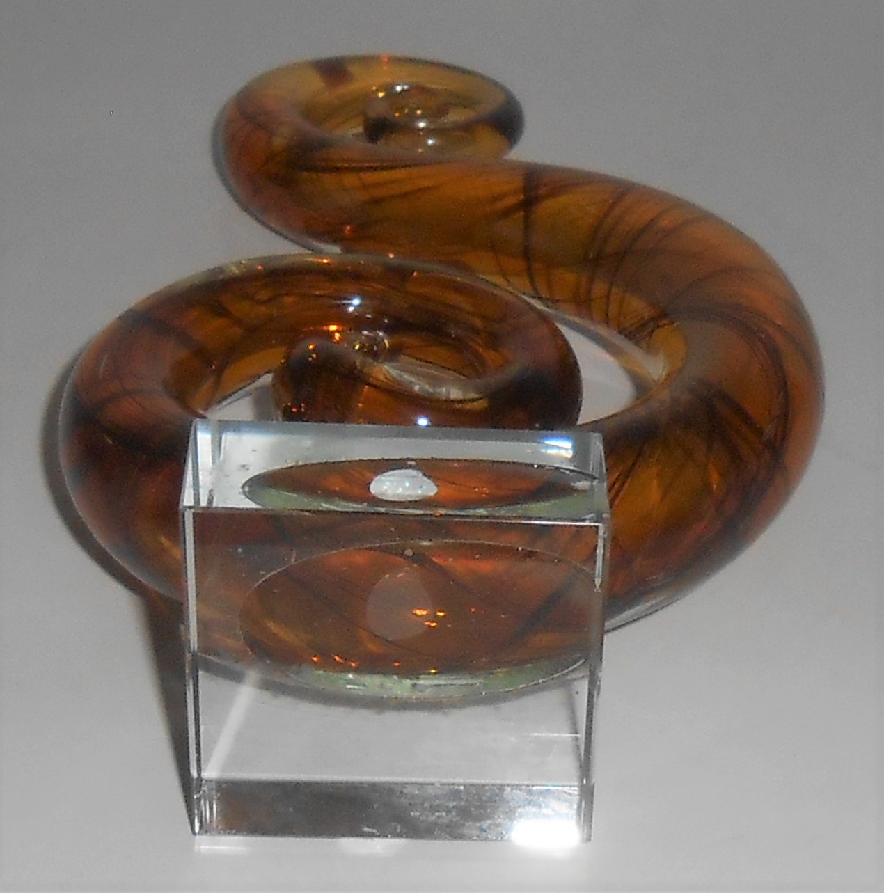 Murano Art Glass Amber Treble Clef
