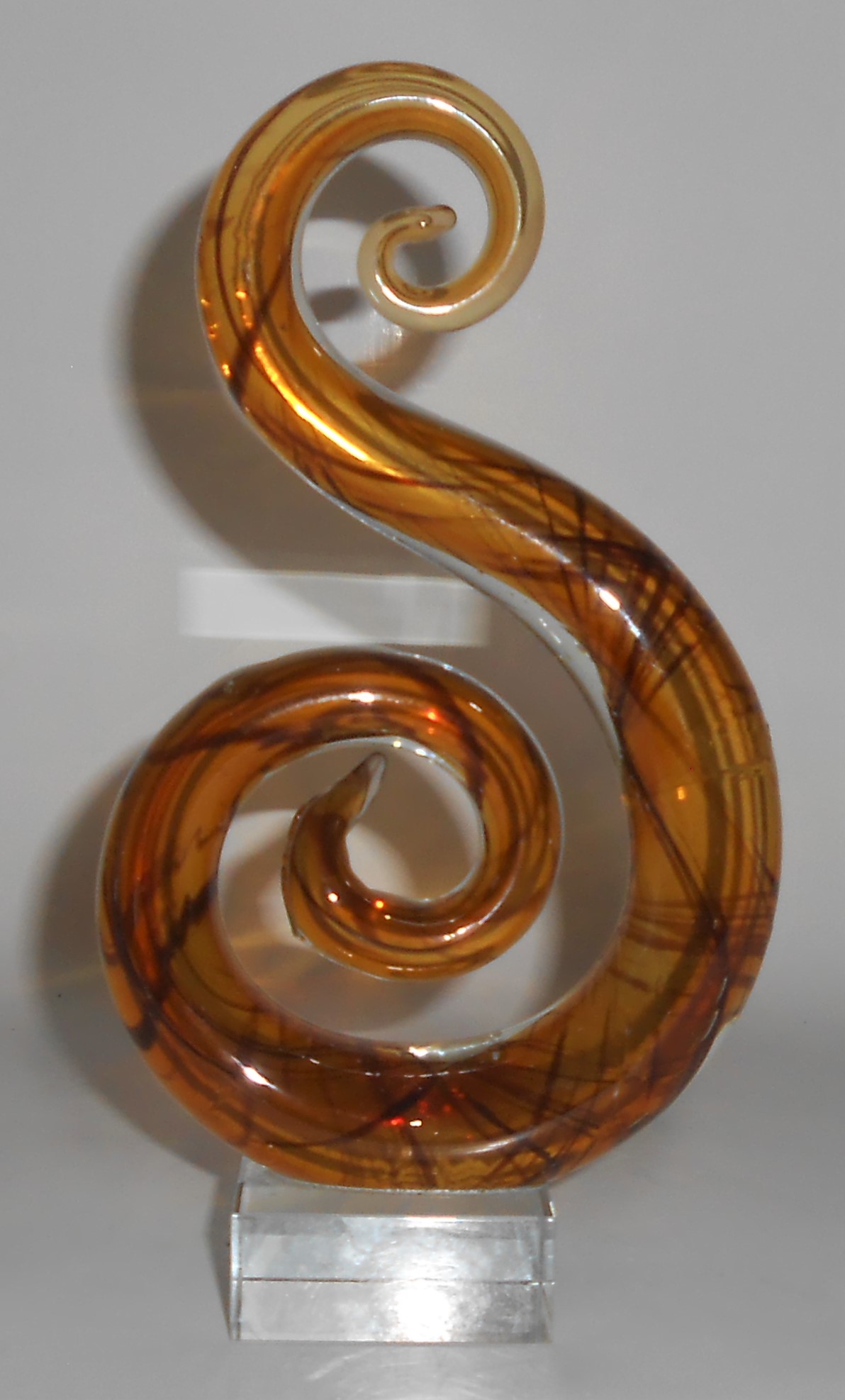 Murano Art Glass Amber Treble Clef