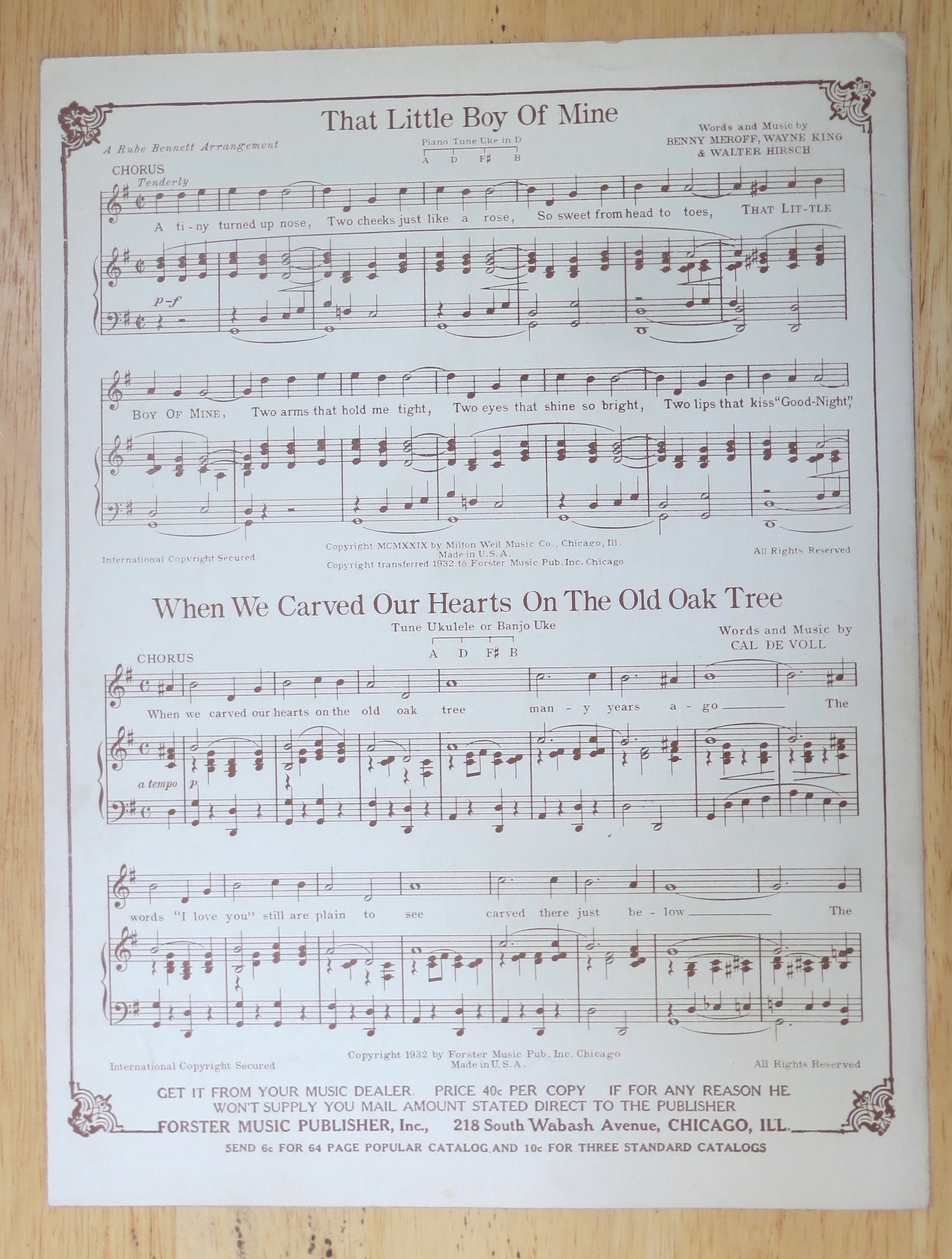 1932 Mighty River Sheet Music By Billy Baskette