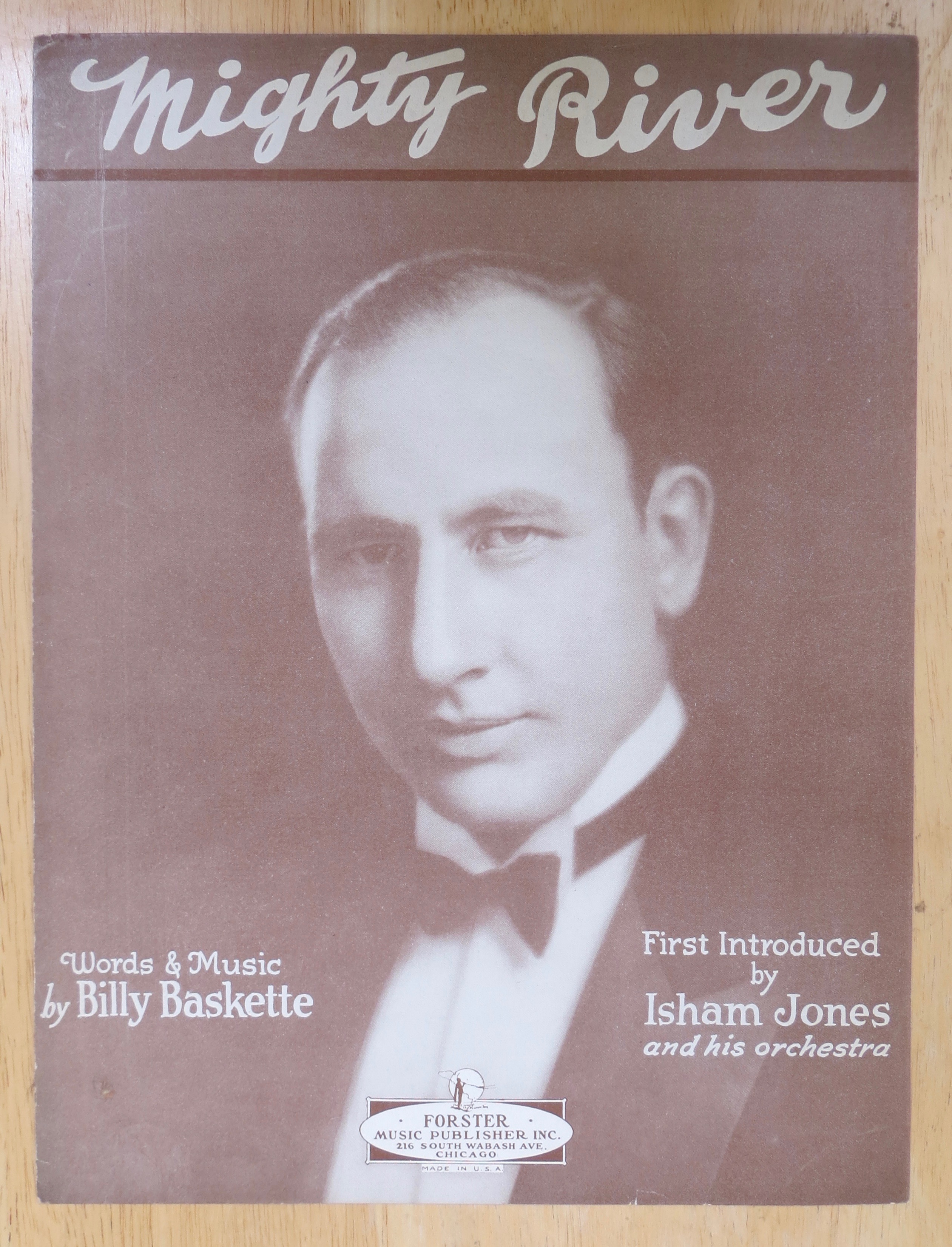 1932 Mighty River Sheet Music By Billy Baskette