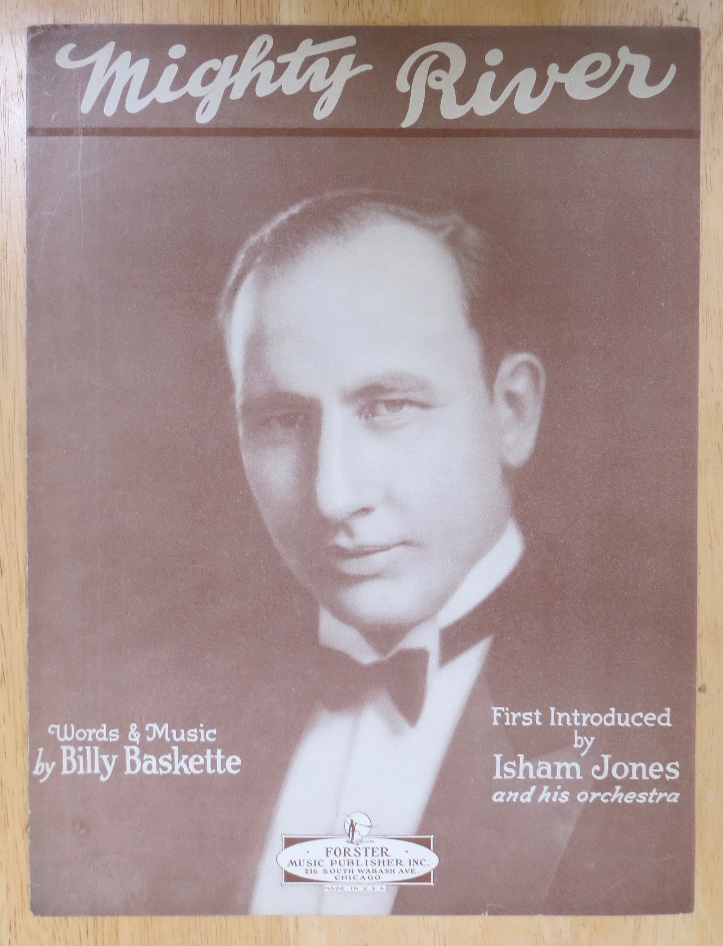 1932 Mighty River Sheet Music By Billy Baskette