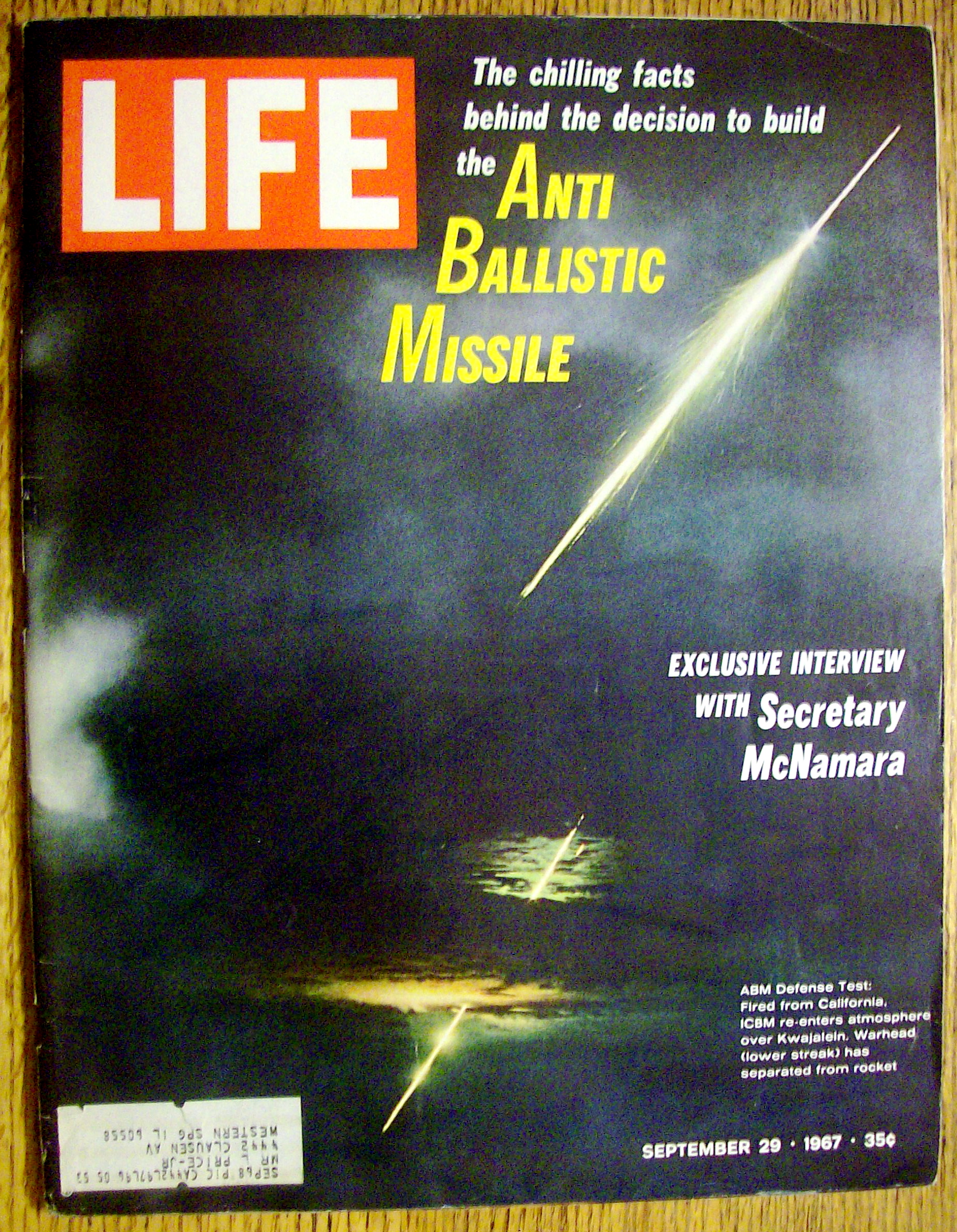 Life Magazine-September 29, 1967-Anti Ballistic Missile